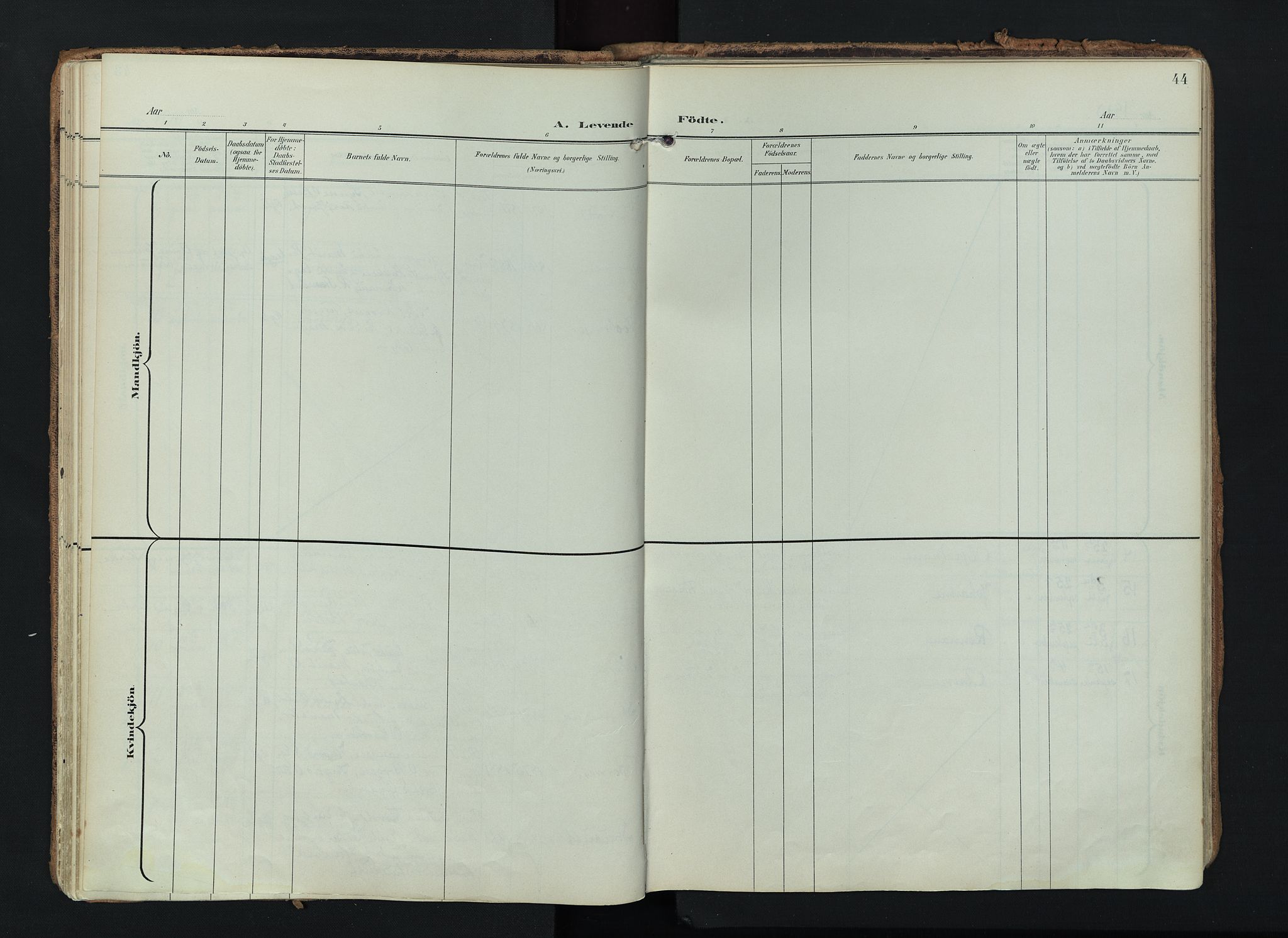 Lom prestekontor, SAH/PREST-070/K/L0010: Parish register (official) no. 10, 1899-1926, p. 44