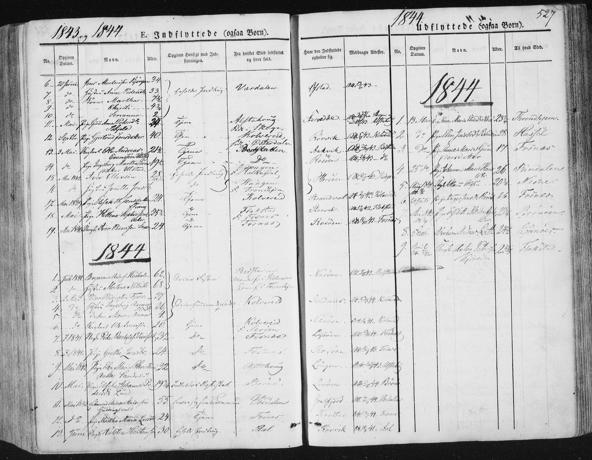 Ministerialprotokoller, klokkerbøker og fødselsregistre - Nord-Trøndelag, SAT/A-1458/784/L0669: Parish register (official) no. 784A04, 1829-1859, p. 527