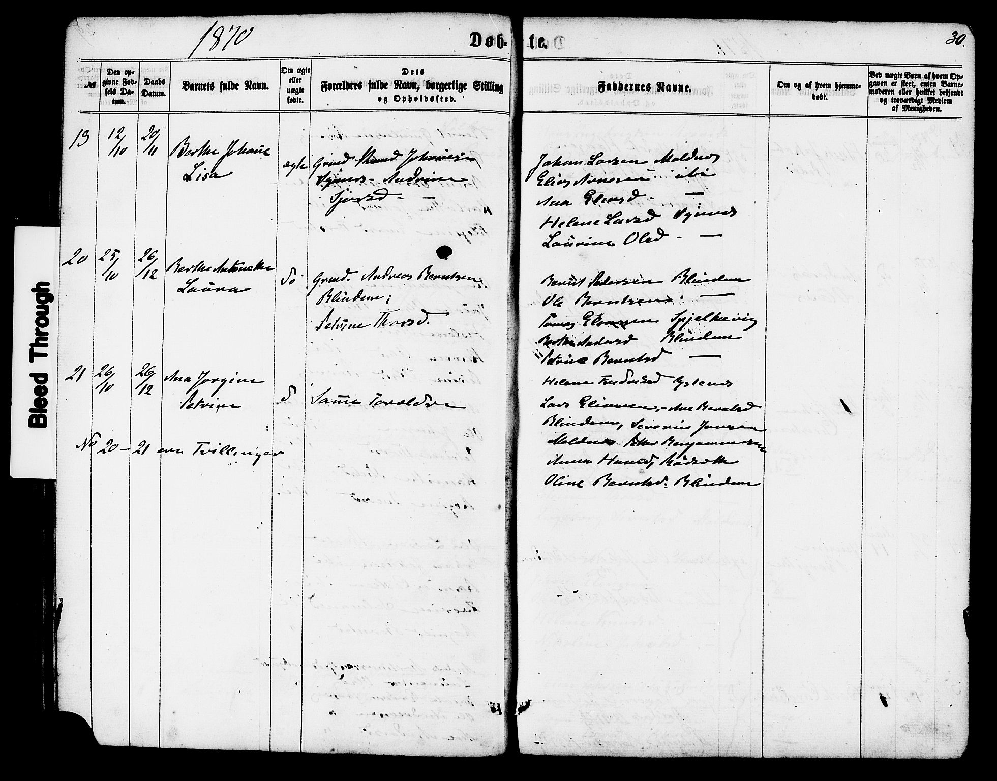 Ministerialprotokoller, klokkerbøker og fødselsregistre - Møre og Romsdal, SAT/A-1454/537/L0518: Parish register (official) no. 537A02, 1862-1876, p. 30