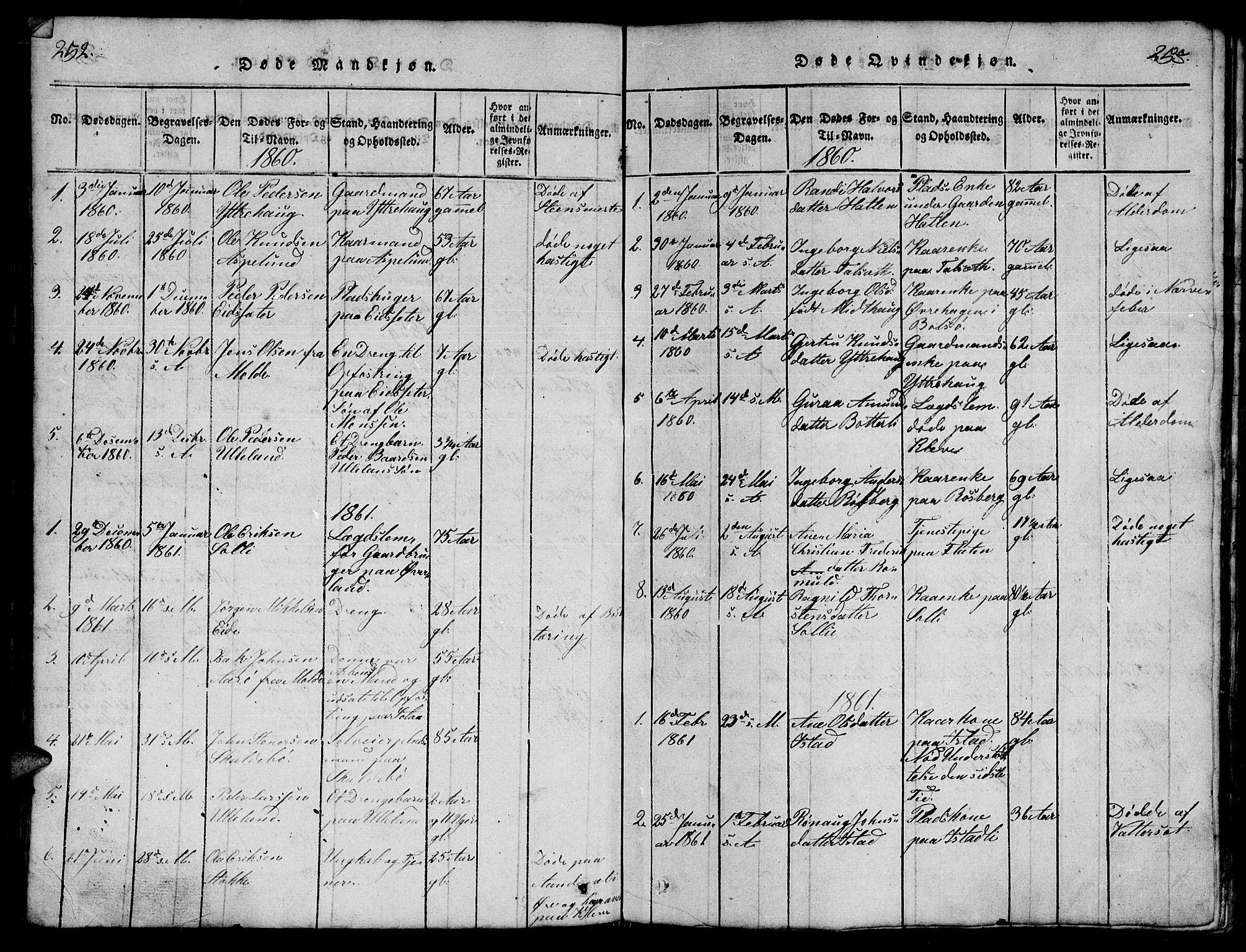 Ministerialprotokoller, klokkerbøker og fødselsregistre - Møre og Romsdal, AV/SAT-A-1454/557/L0683: Parish register (copy) no. 557C01, 1818-1862, p. 252-253