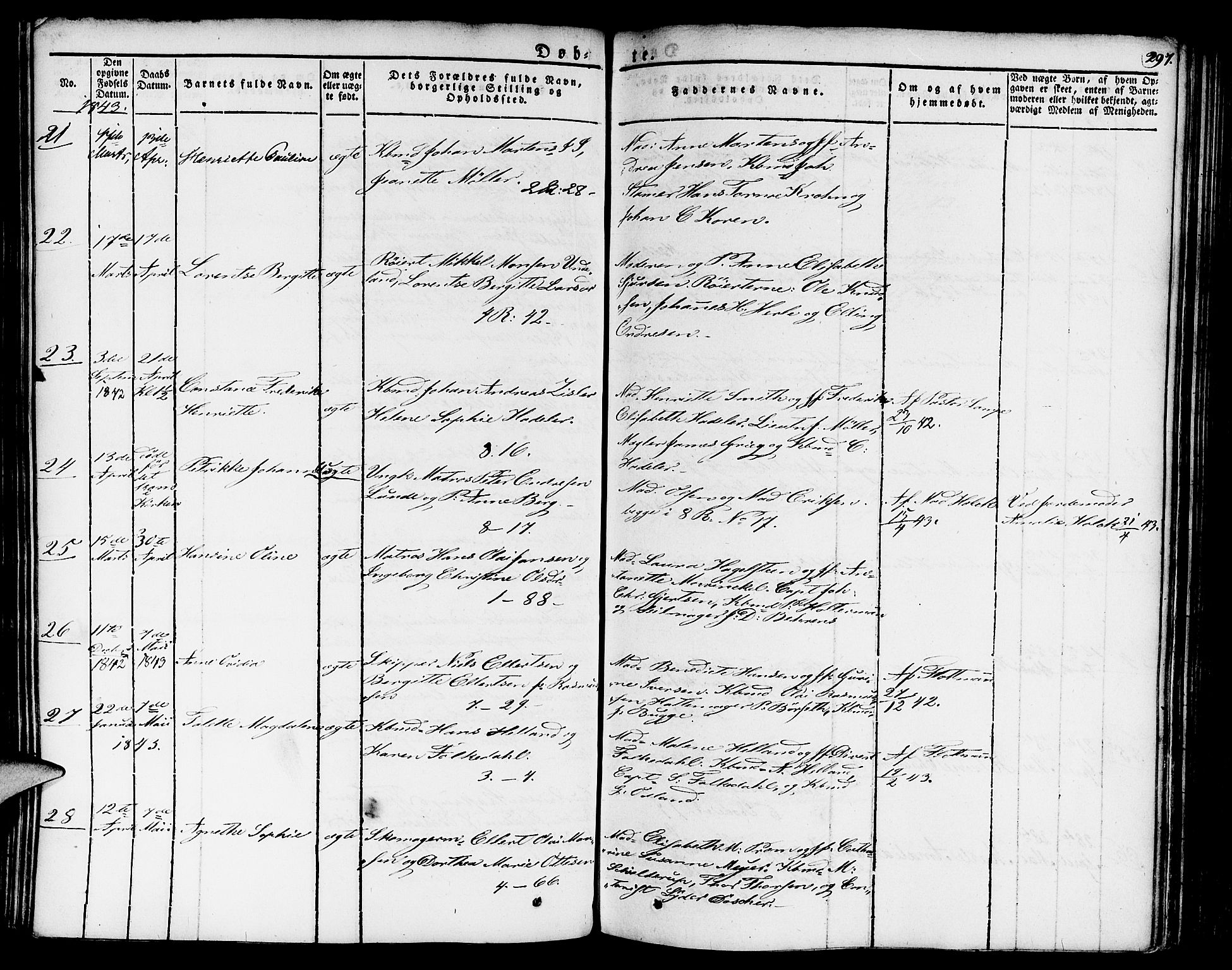 Nykirken Sokneprestembete, AV/SAB-A-77101/H/Haa/L0012: Parish register (official) no. A 12, 1821-1844, p. 297