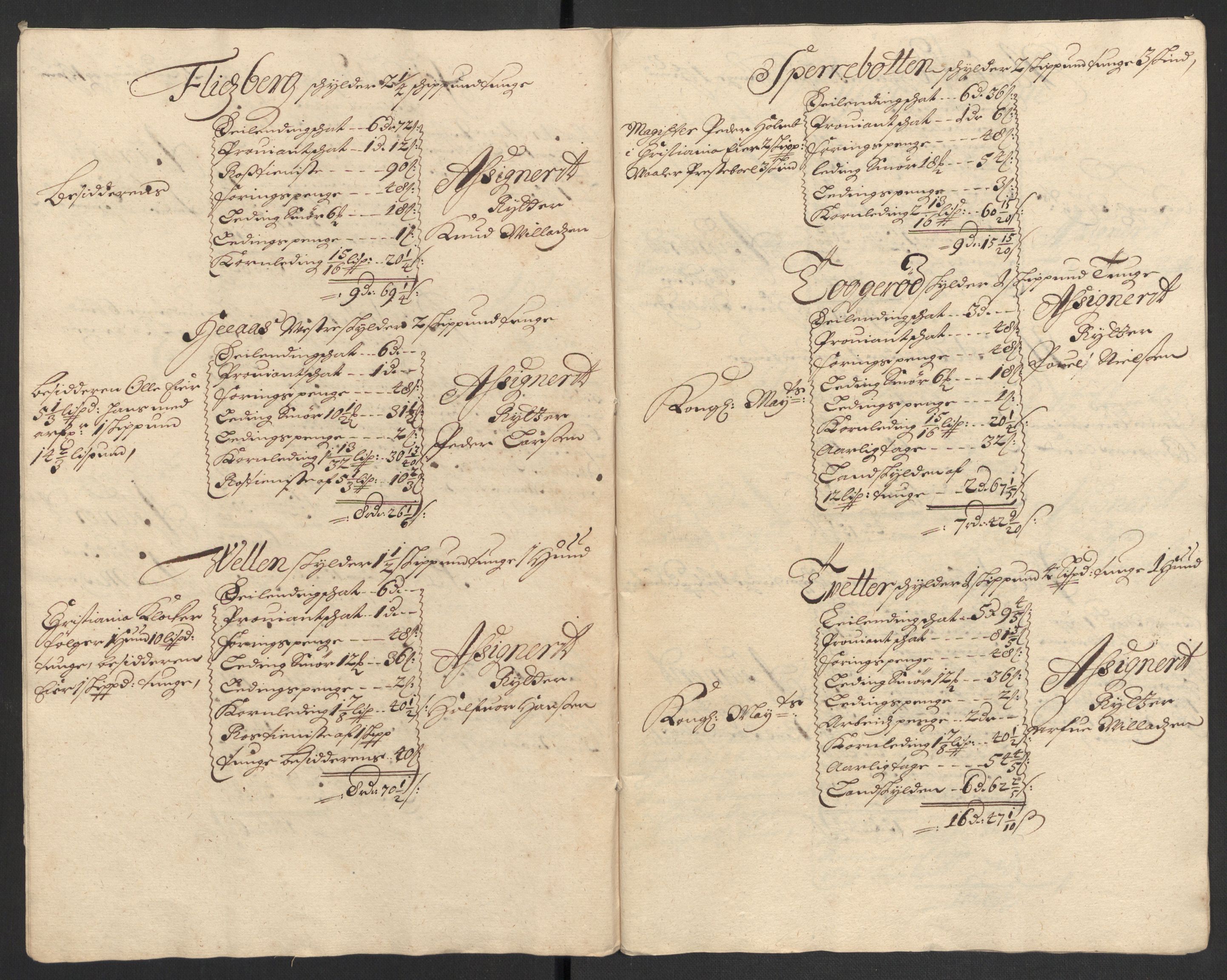 Rentekammeret inntil 1814, Reviderte regnskaper, Fogderegnskap, AV/RA-EA-4092/R04/L0125: Fogderegnskap Moss, Onsøy, Tune, Veme og Åbygge, 1697, p. 98