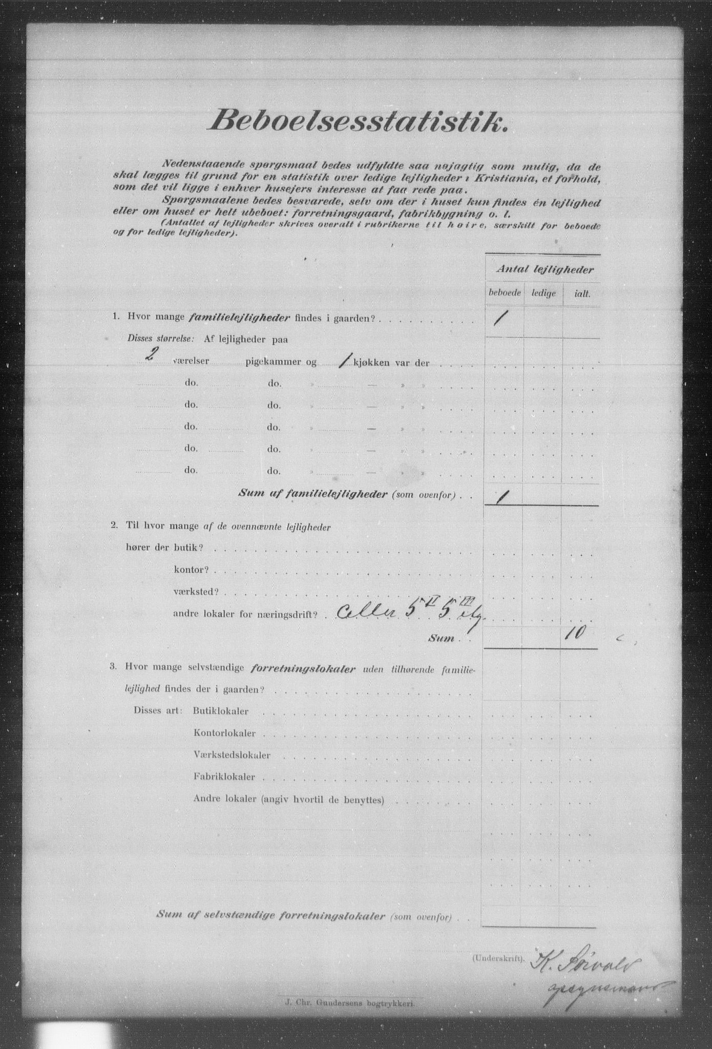 OBA, Municipal Census 1903 for Kristiania, 1903, p. 13448