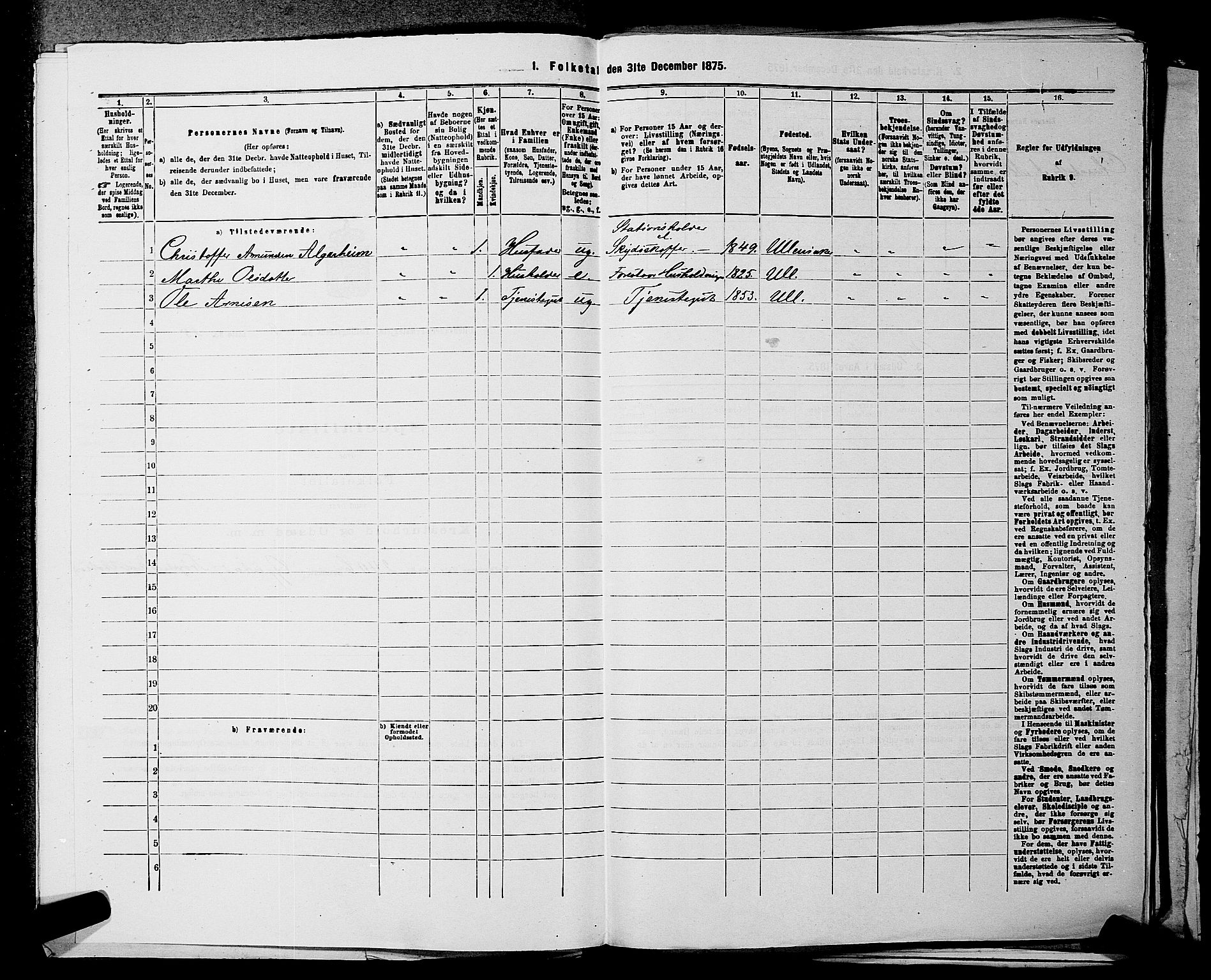 RA, 1875 census for 0235P Ullensaker, 1875, p. 1384