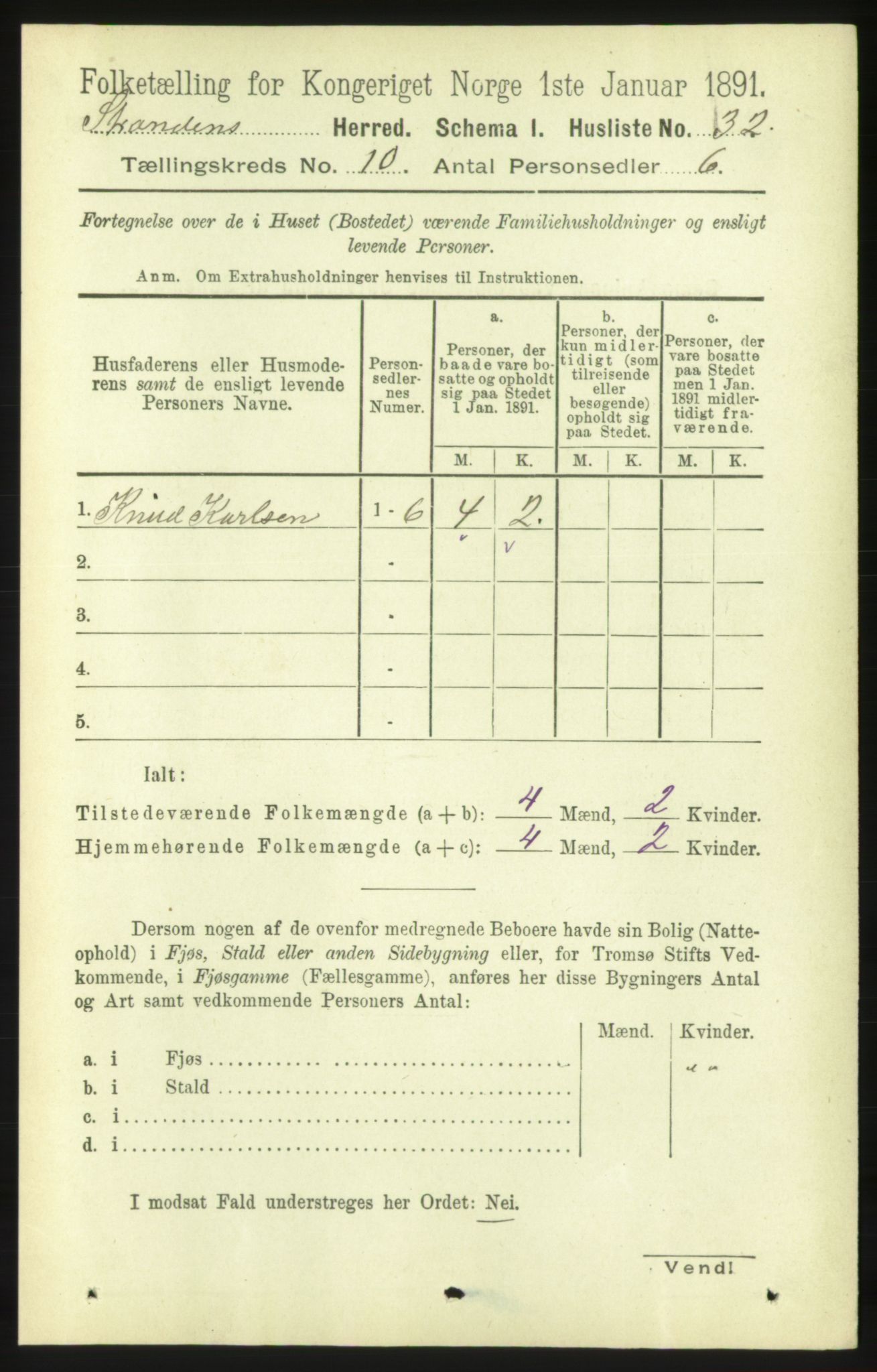 RA, 1891 census for 1525 Stranda, 1891, p. 2375