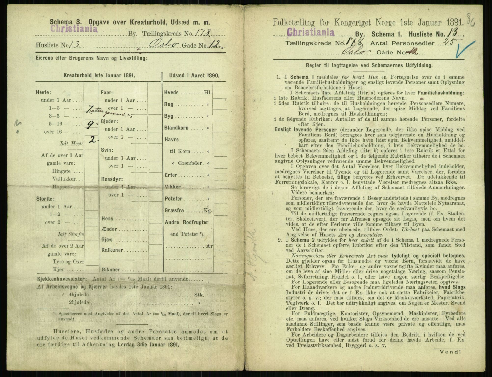 RA, 1891 census for 0301 Kristiania, 1891, p. 107626