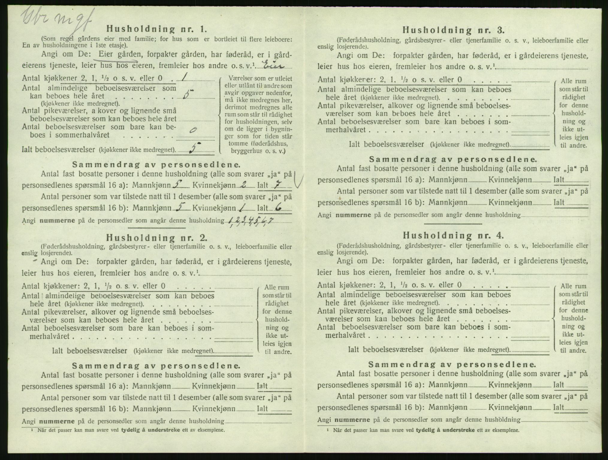 SAT, 1920 census for Gjemnes, 1920, p. 201