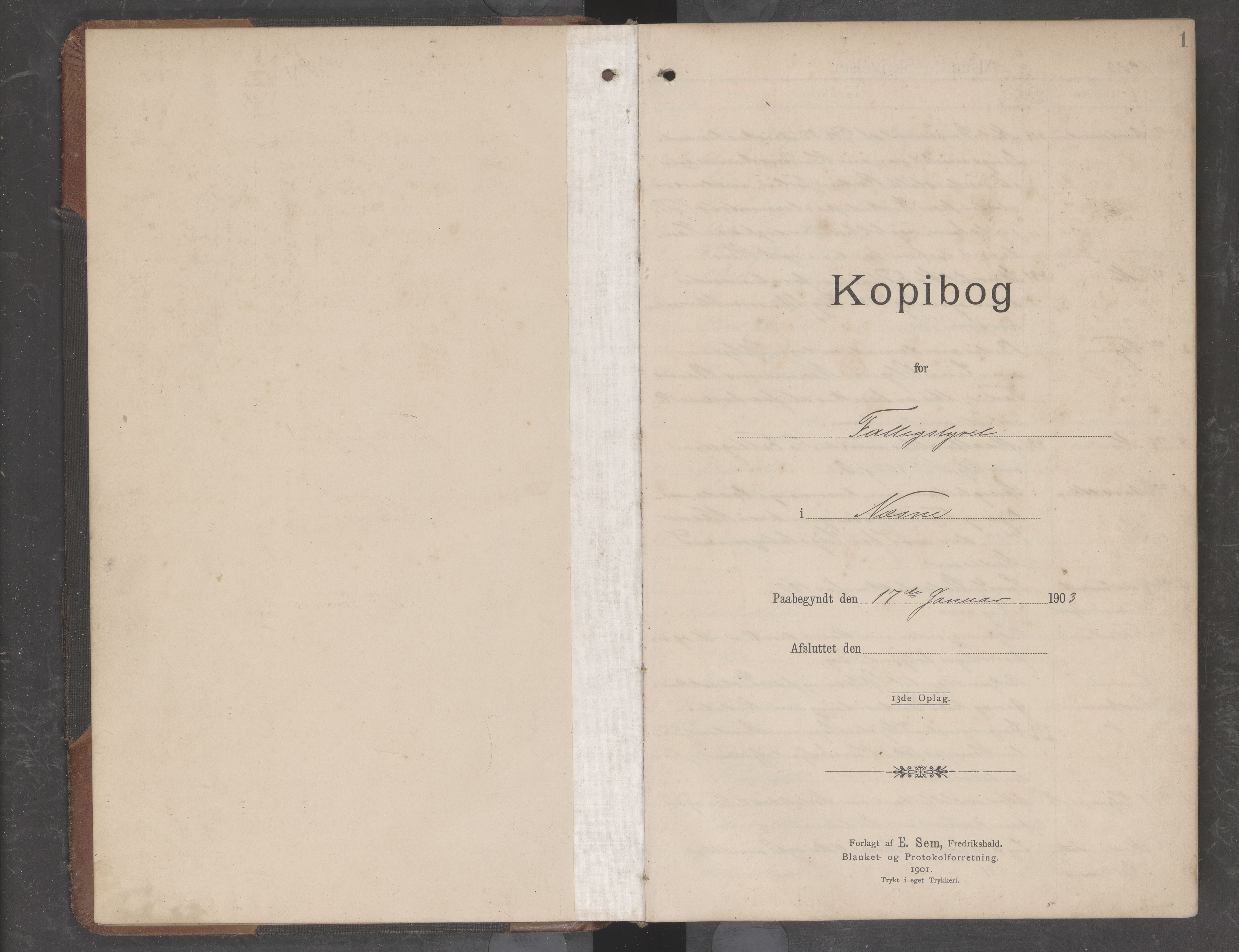 Nesna kommune. Fattigstyret, AIN/K-18280.610/210/L0001: Kopibok, 1903-1910