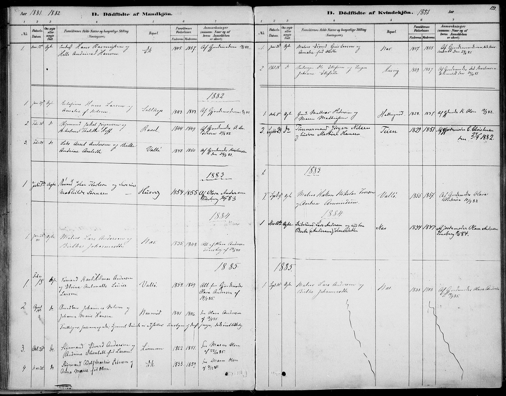 Sem kirkebøker, SAKO/A-5/F/Fb/L0004: Parish register (official) no. II 4, 1878-1891, p. 133