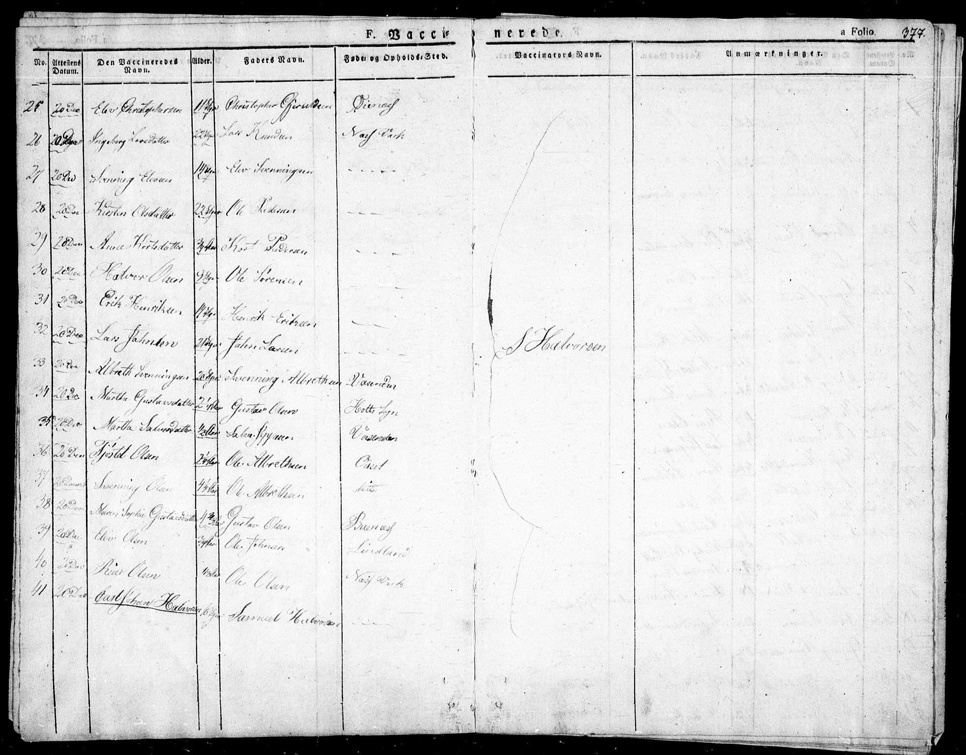 Holt sokneprestkontor, AV/SAK-1111-0021/F/Fa/L0006: Parish register (official) no. A 6, 1820-1835, p. 377