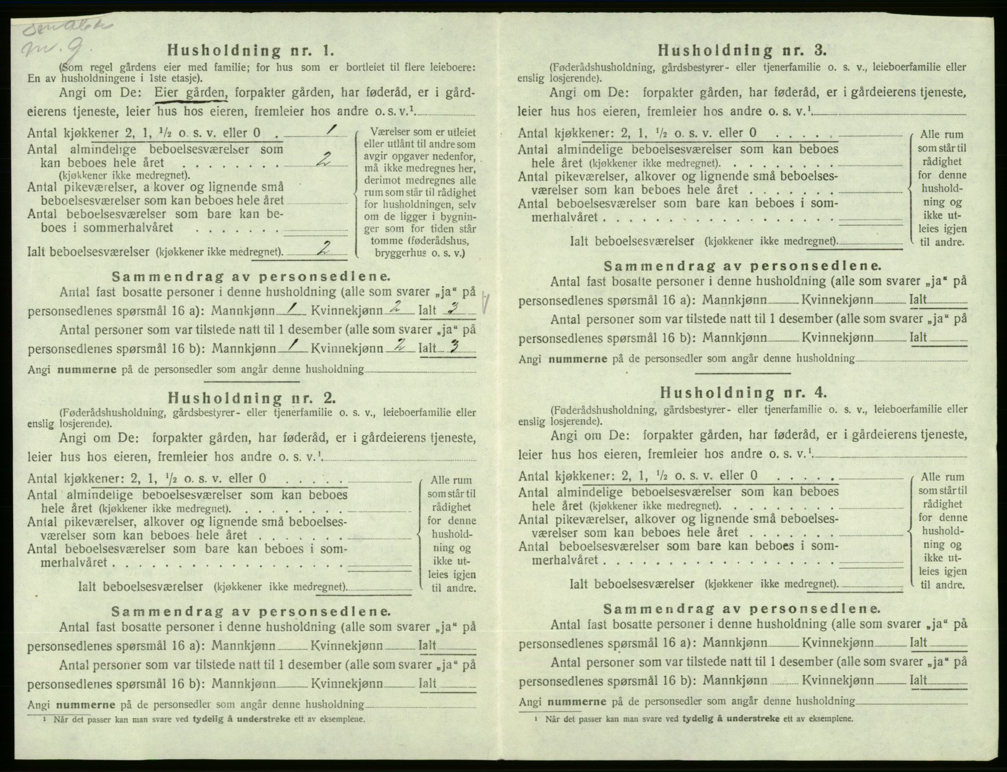 SAB, 1920 census for Vikebygd, 1920, p. 95