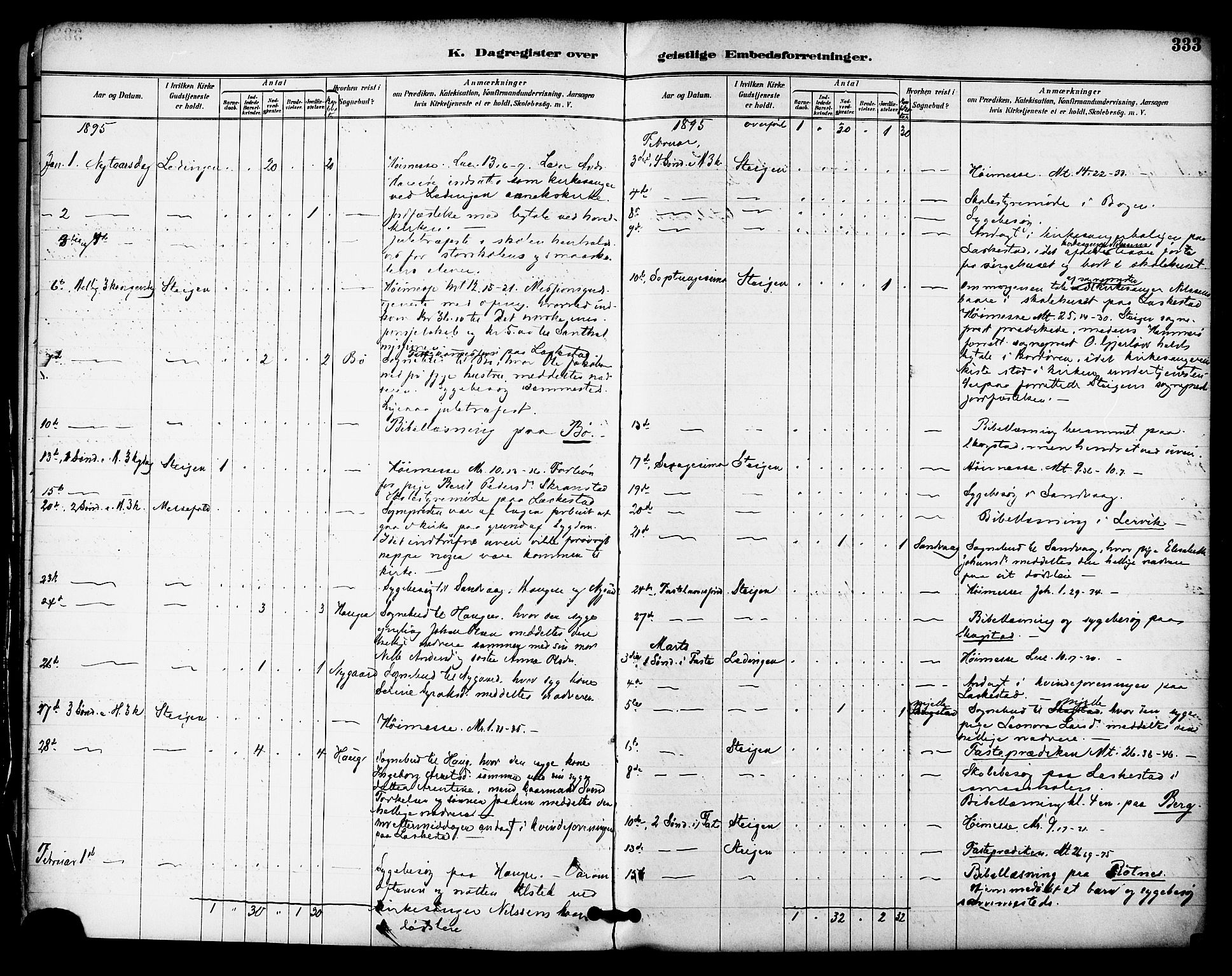 Ministerialprotokoller, klokkerbøker og fødselsregistre - Nordland, AV/SAT-A-1459/855/L0803: Parish register (official) no. 855A11, 1887-1905, p. 333