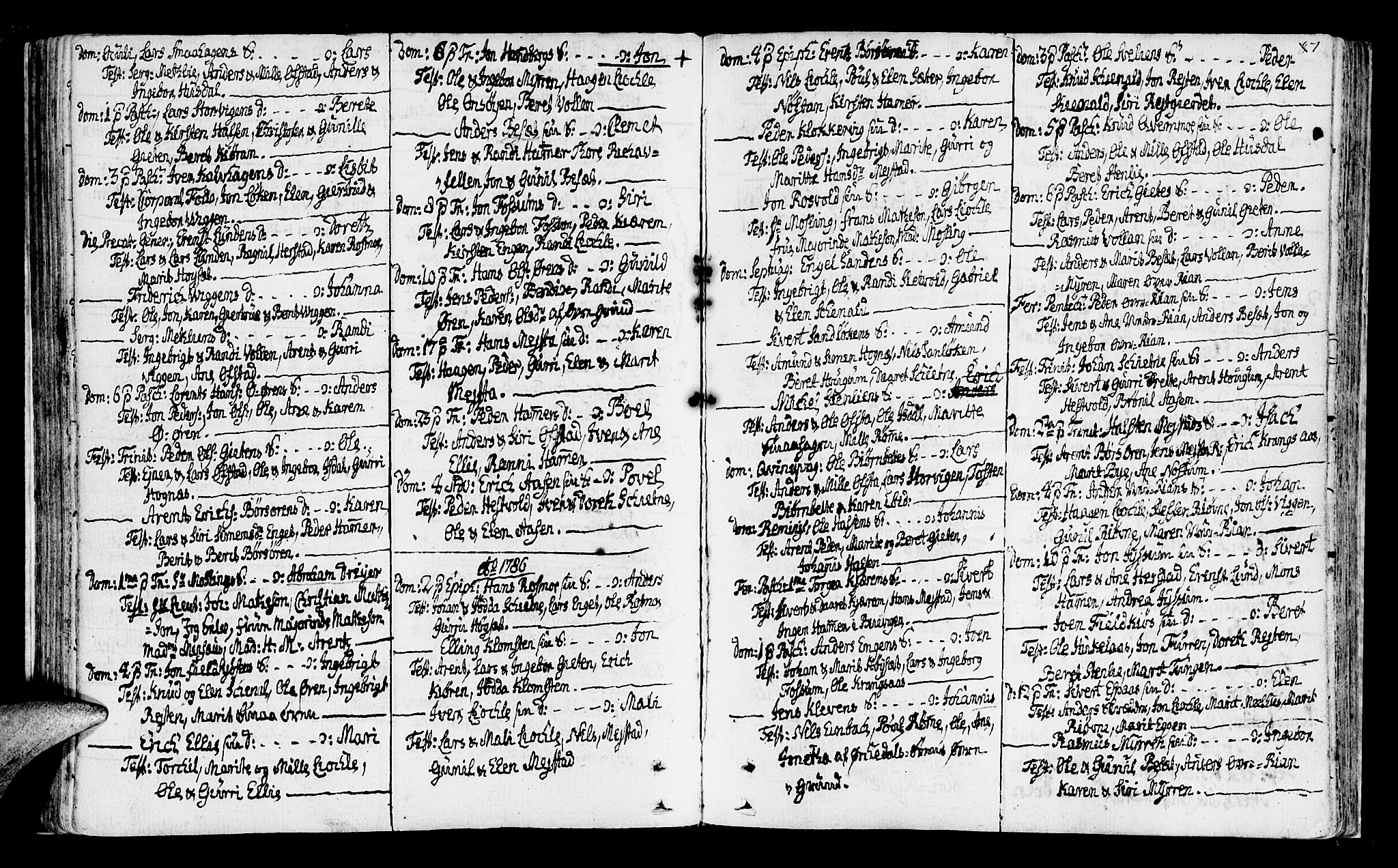 Ministerialprotokoller, klokkerbøker og fødselsregistre - Sør-Trøndelag, SAT/A-1456/665/L0768: Parish register (official) no. 665A03, 1754-1803, p. 87