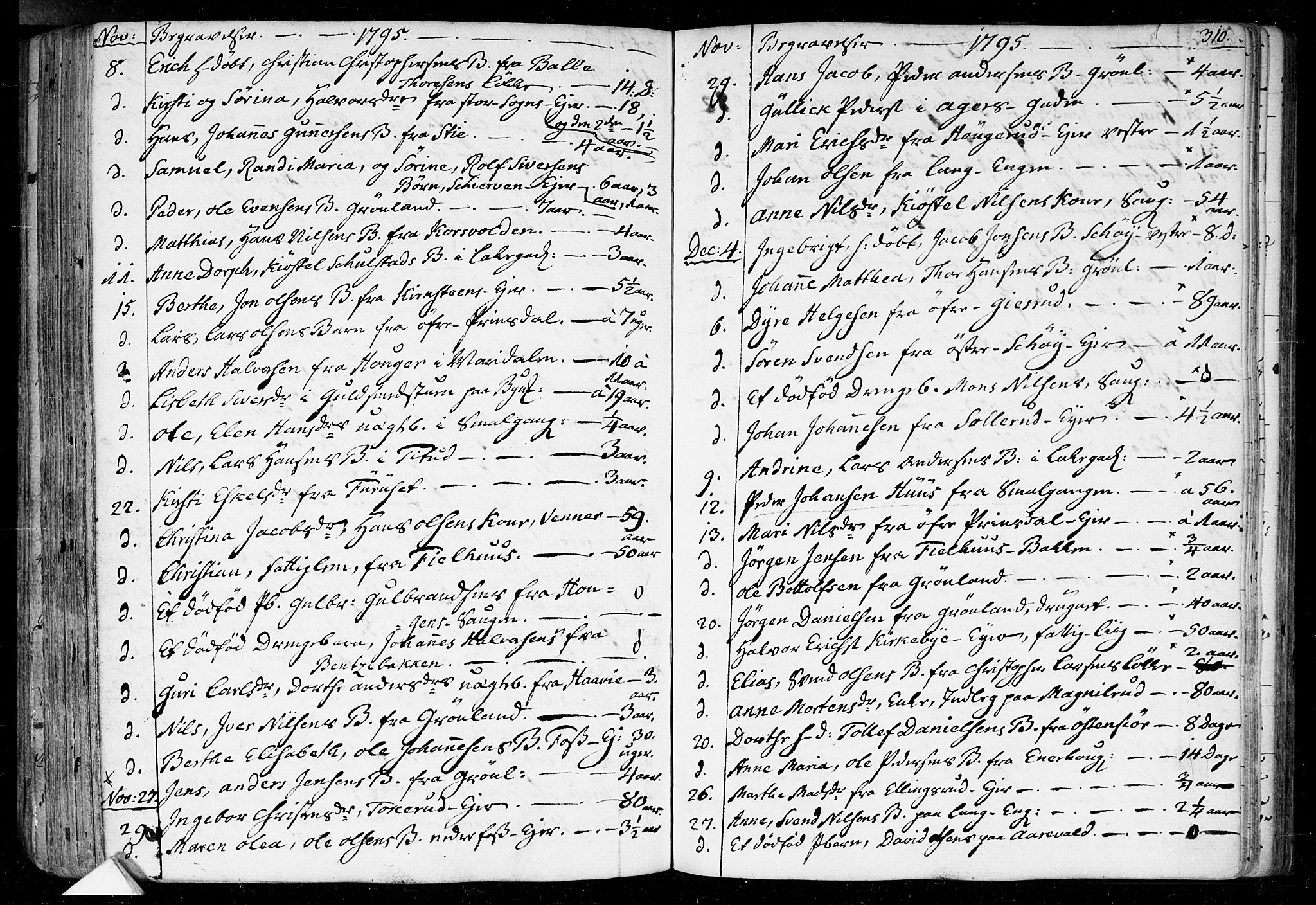 Aker prestekontor kirkebøker, SAO/A-10861/F/L0010: Parish register (official) no. 10, 1786-1809, p. 310