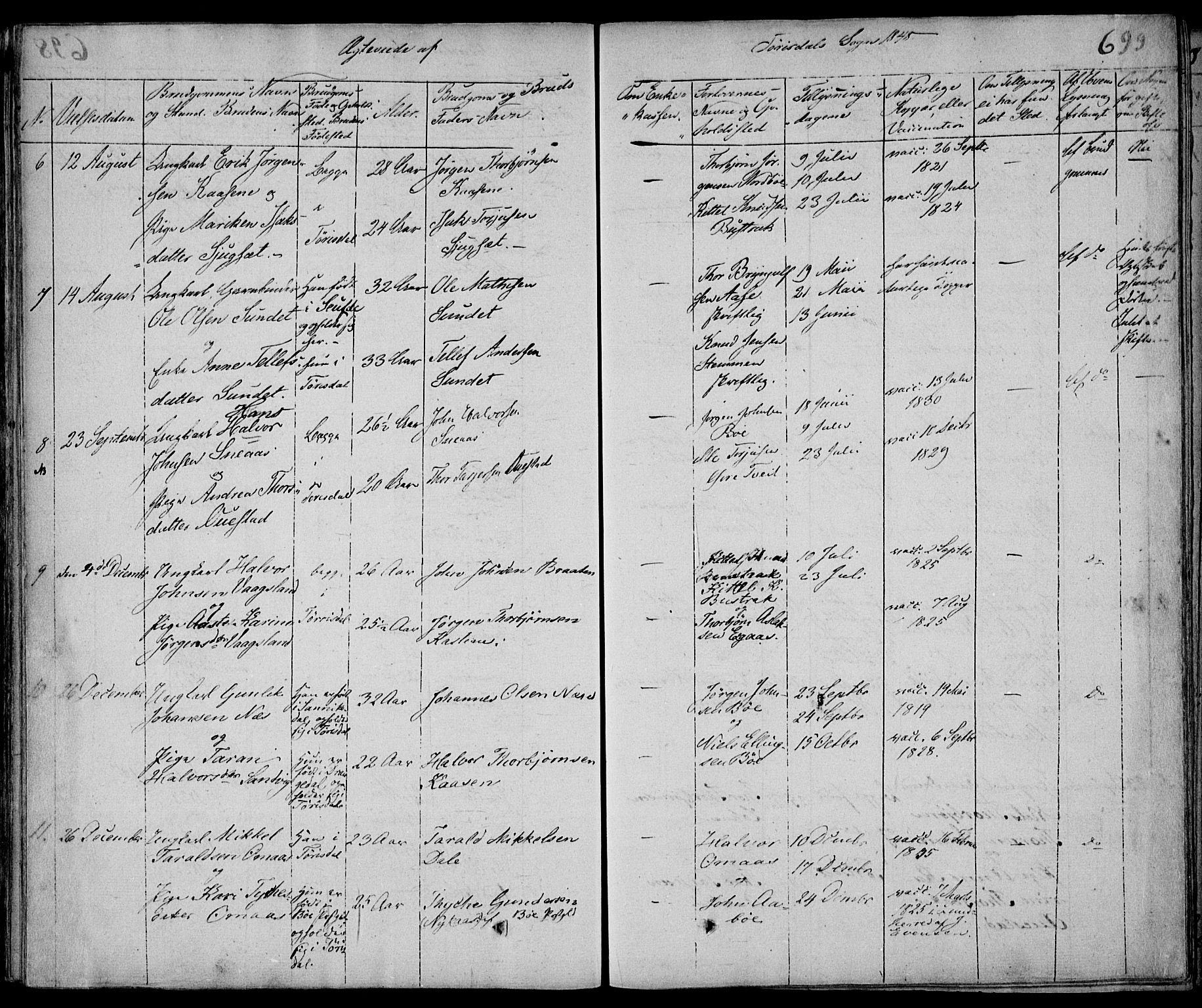 Drangedal kirkebøker, AV/SAKO-A-258/F/Fa/L0007b: Parish register (official) no. 7b, 1837-1856, p. 699