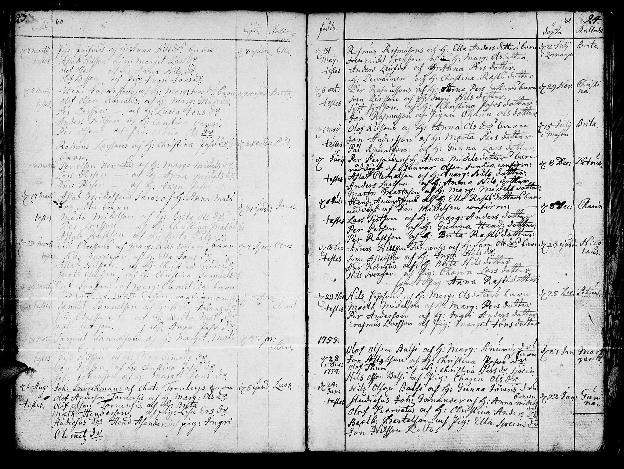 Kautokeino sokneprestembete, SATØ/S-1340/H/Ha/L0001.kirke: Parish register (official) no. 1, 1723-1776, p. 60-61