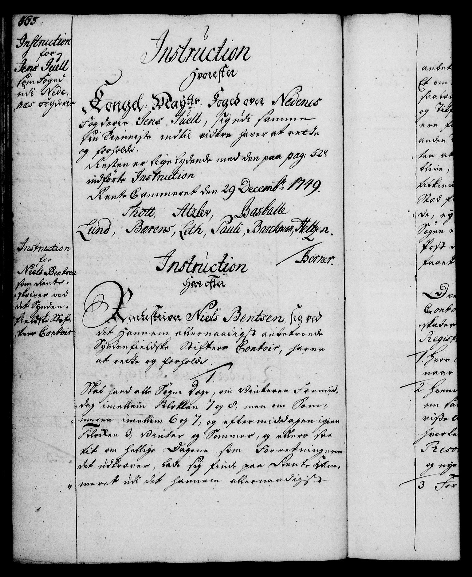 Rentekammeret, Kammerkanselliet, RA/EA-3111/G/Gg/Ggi/L0002: Norsk instruksjonsprotokoll med register (merket RK 53.35), 1729-1751, p. 565