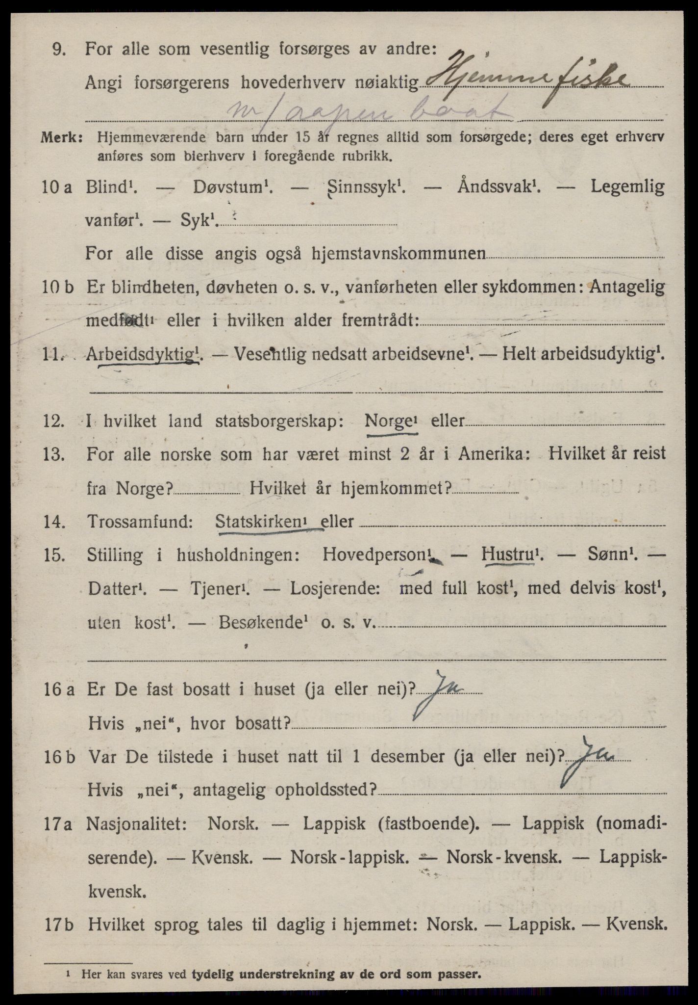 SAT, 1920 census for Nord-Frøya, 1920, p. 4552