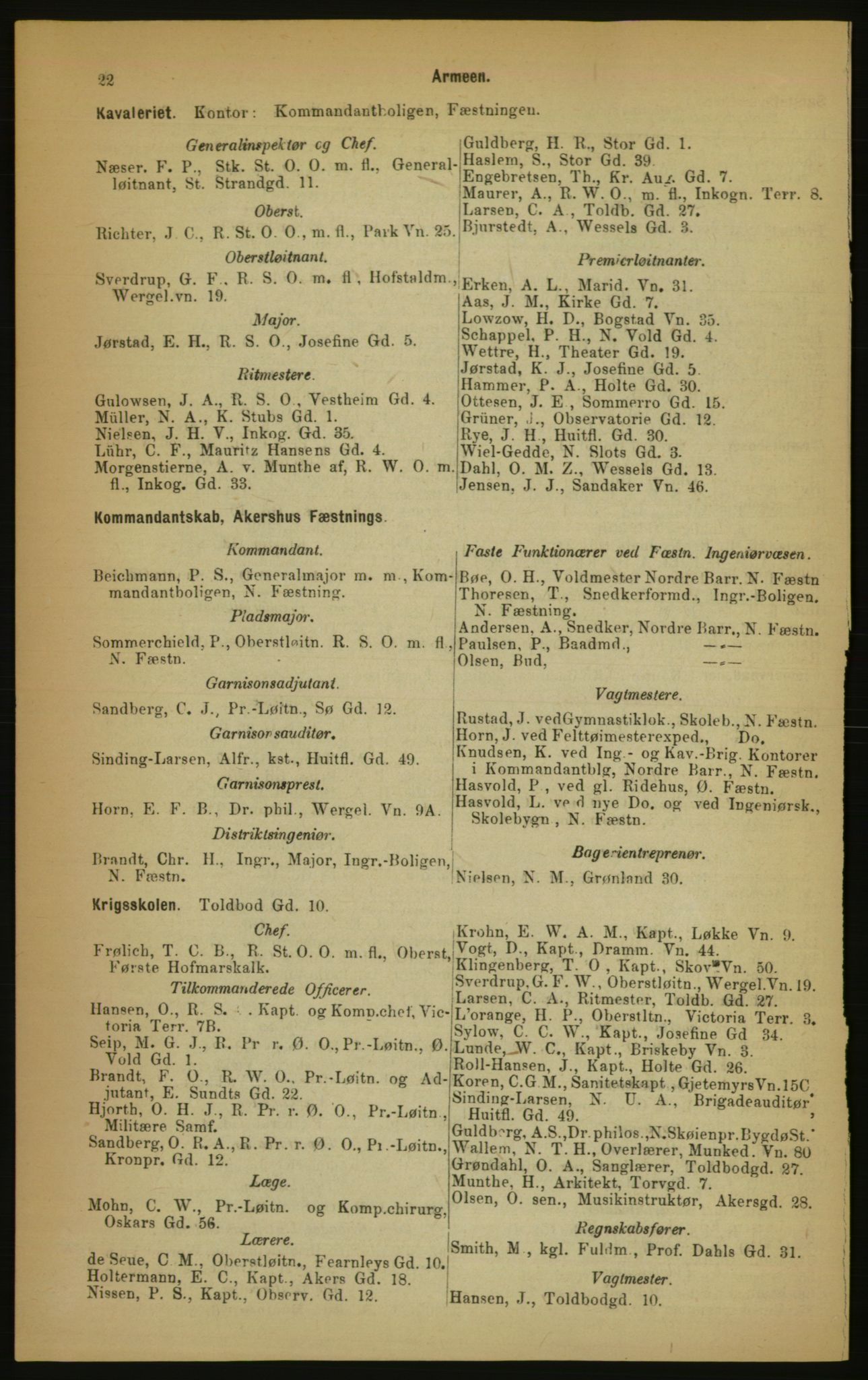 Kristiania/Oslo adressebok, PUBL/-, 1891, p. 22