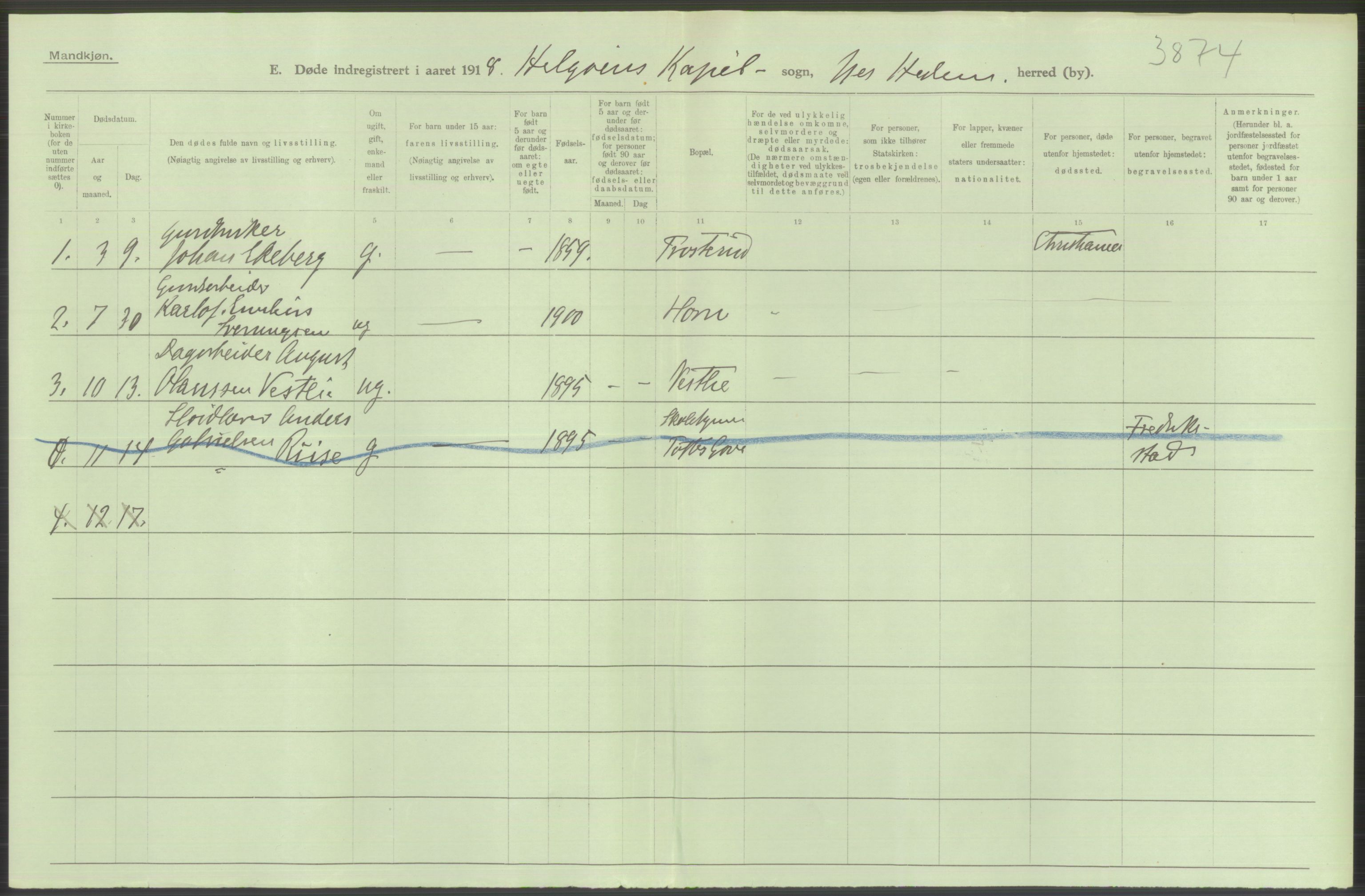 Statistisk sentralbyrå, Sosiodemografiske emner, Befolkning, AV/RA-S-2228/D/Df/Dfb/Dfbh/L0014: Hedemarkens fylke: Døde. Bygder og byer., 1918, p. 368