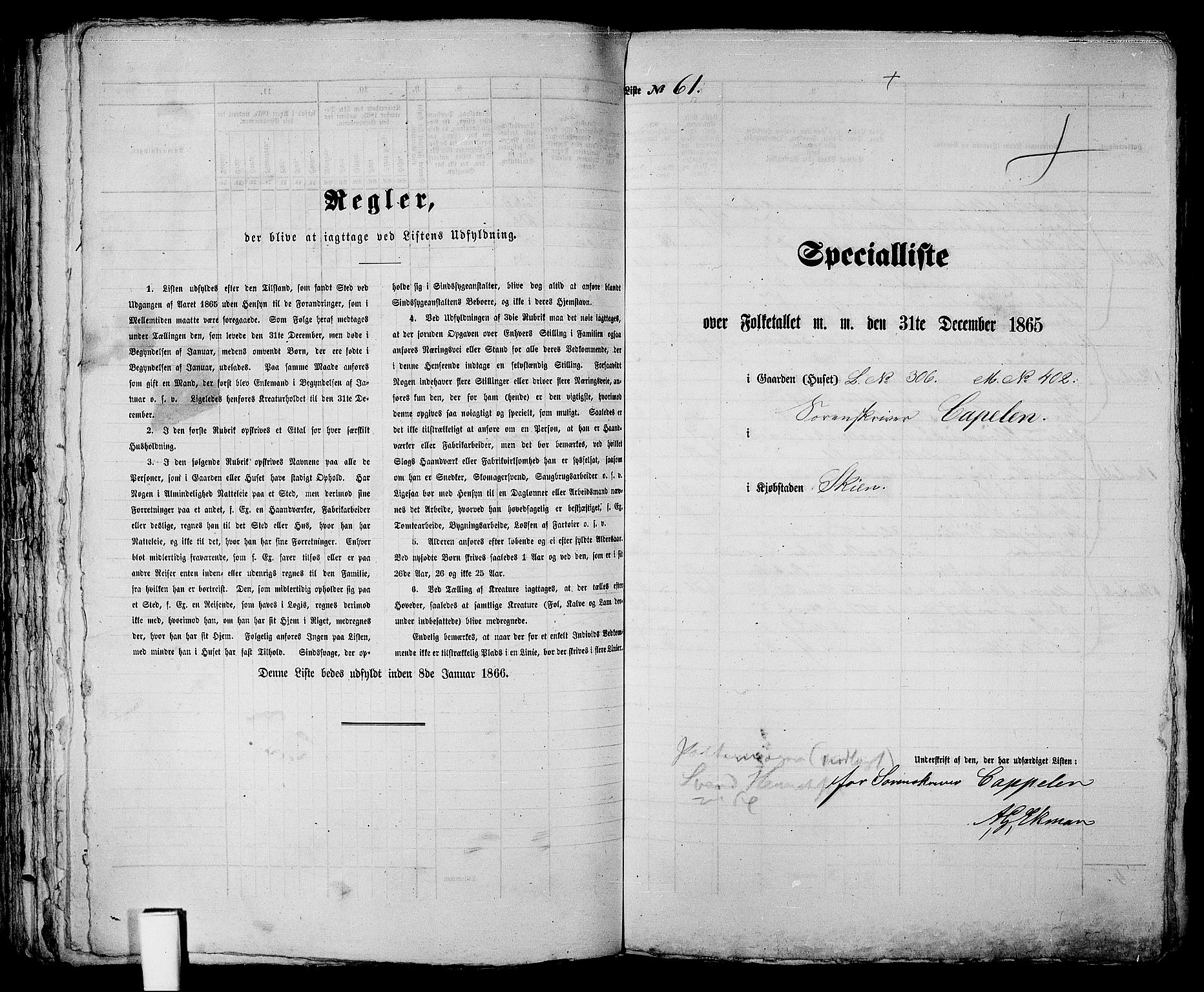 RA, 1865 census for Skien, 1865, p. 133