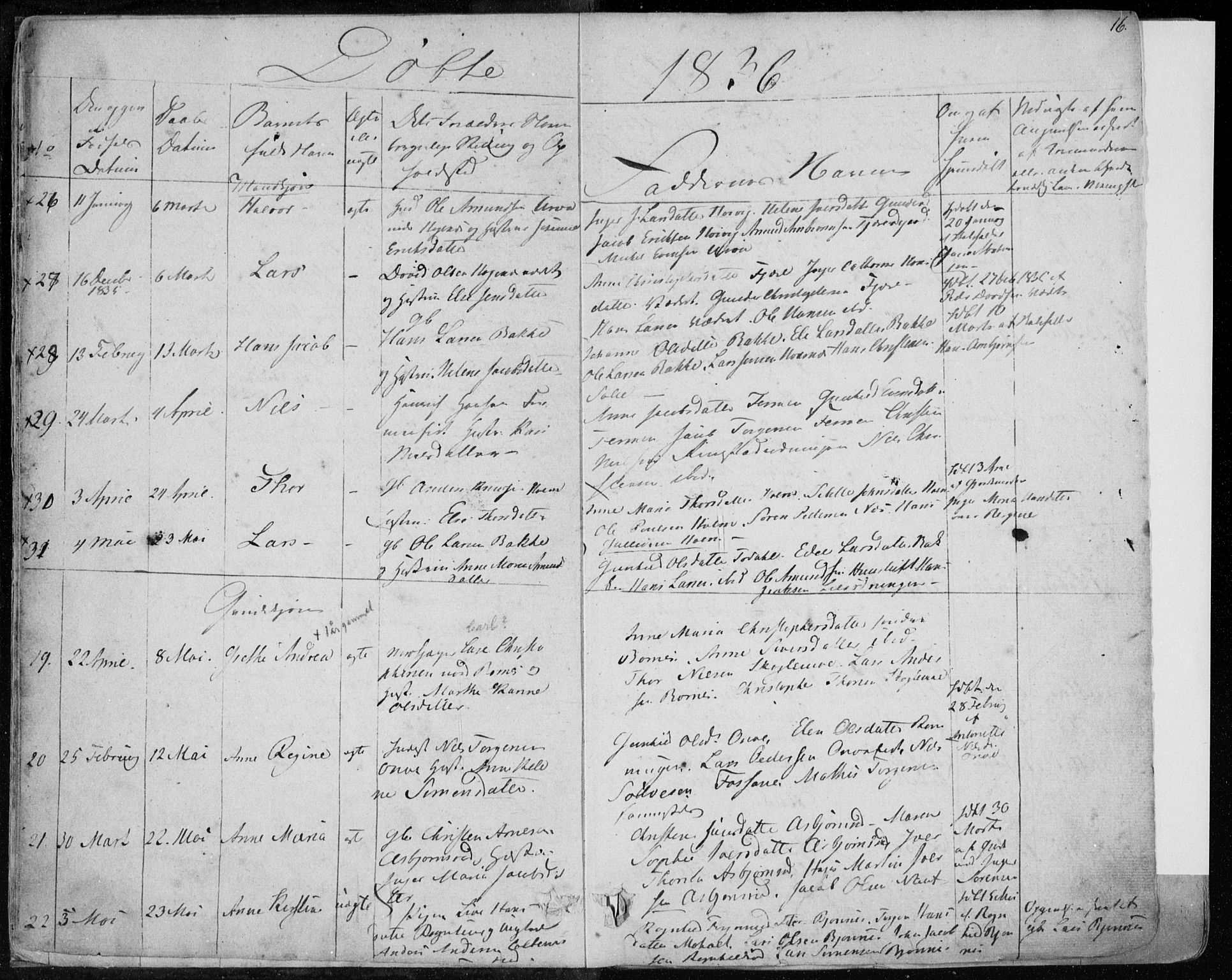 Hedrum kirkebøker, AV/SAKO-A-344/F/Fa/L0005: Parish register (official) no. I 5, 1835-1848, p. 16