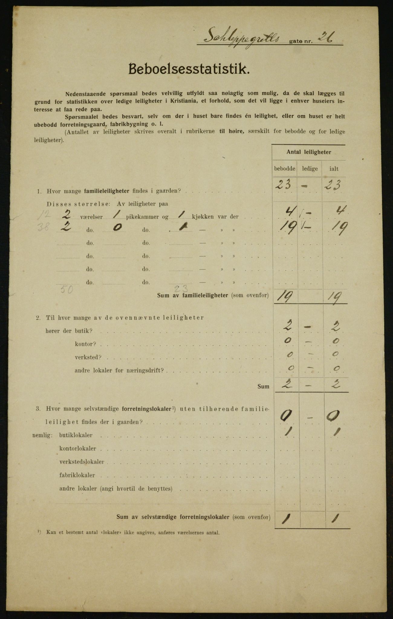 OBA, Municipal Census 1910 for Kristiania, 1910, p. 86266