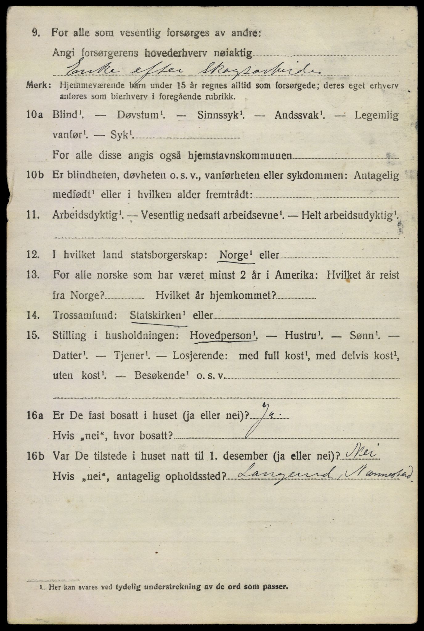 SAO, 1920 census for Nannestad, 1920, p. 9315