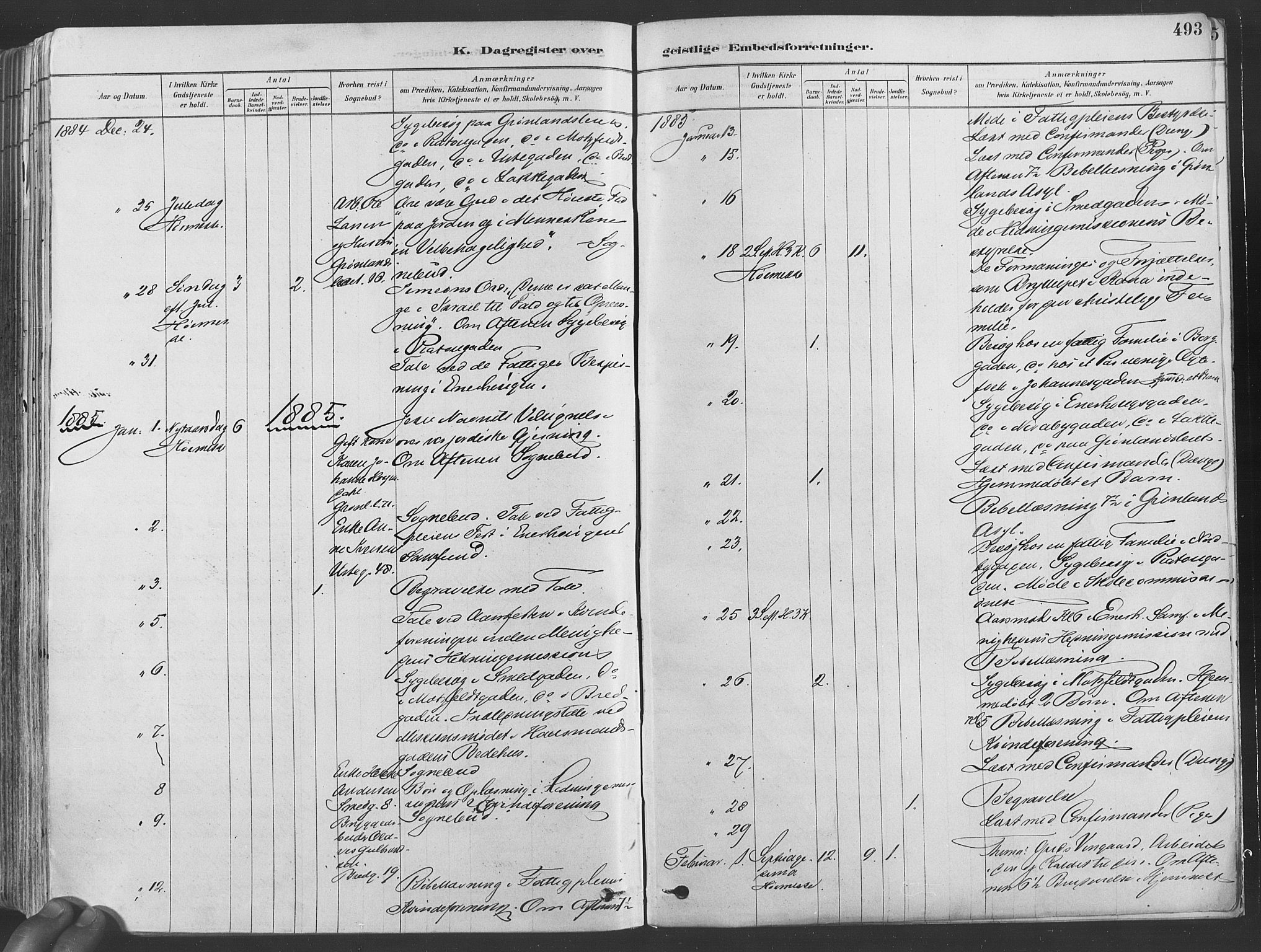 Grønland prestekontor Kirkebøker, AV/SAO-A-10848/F/Fa/L0007: Parish register (official) no. 7, 1878-1888, p. 493