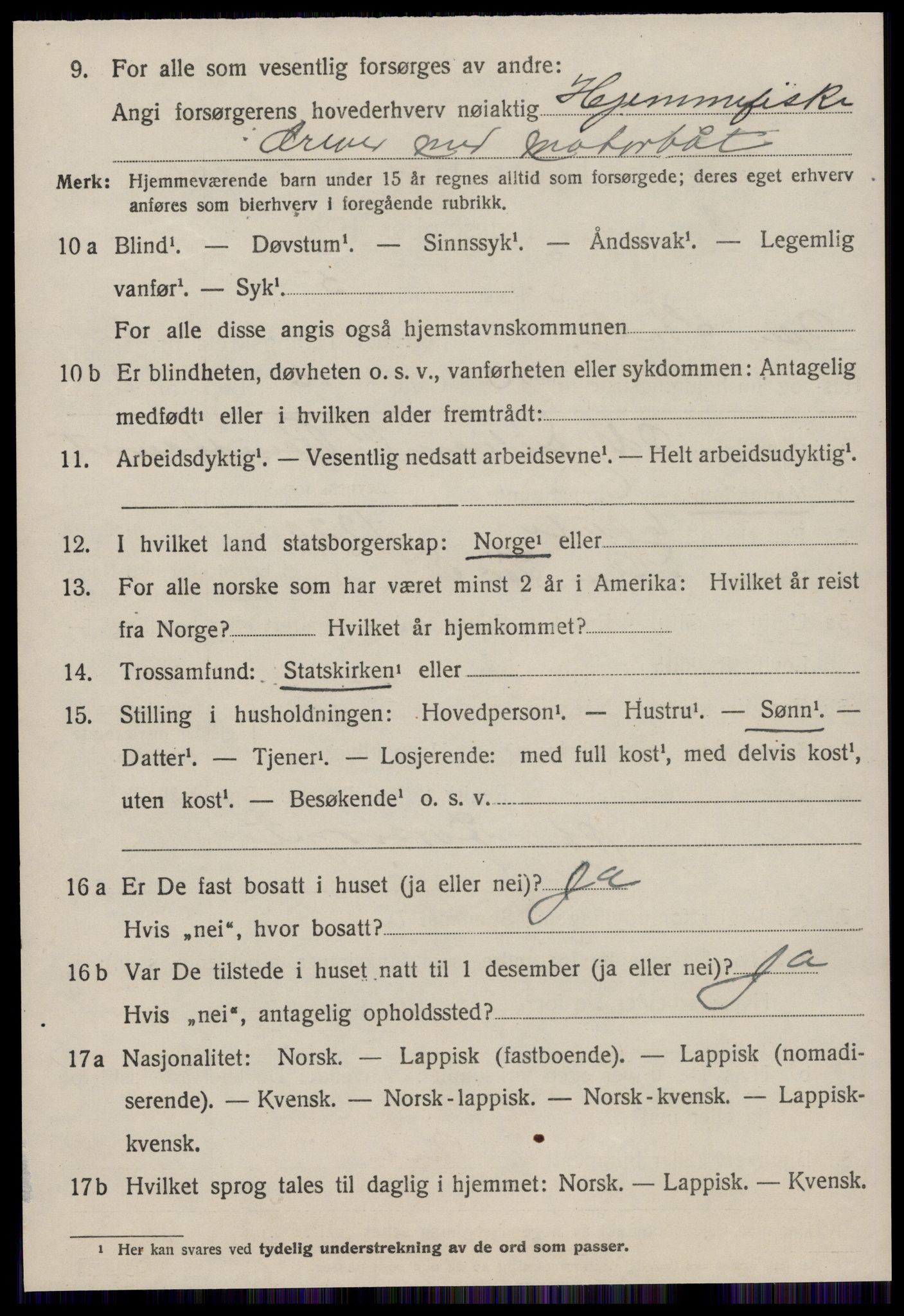 SAT, 1920 census for Osen, 1920, p. 2050