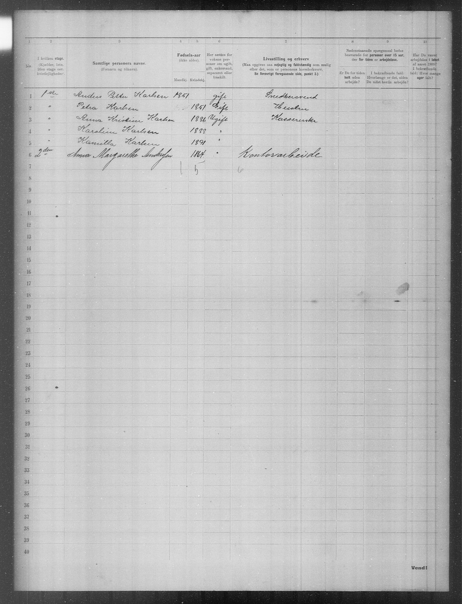 OBA, Municipal Census 1903 for Kristiania, 1903, p. 11515