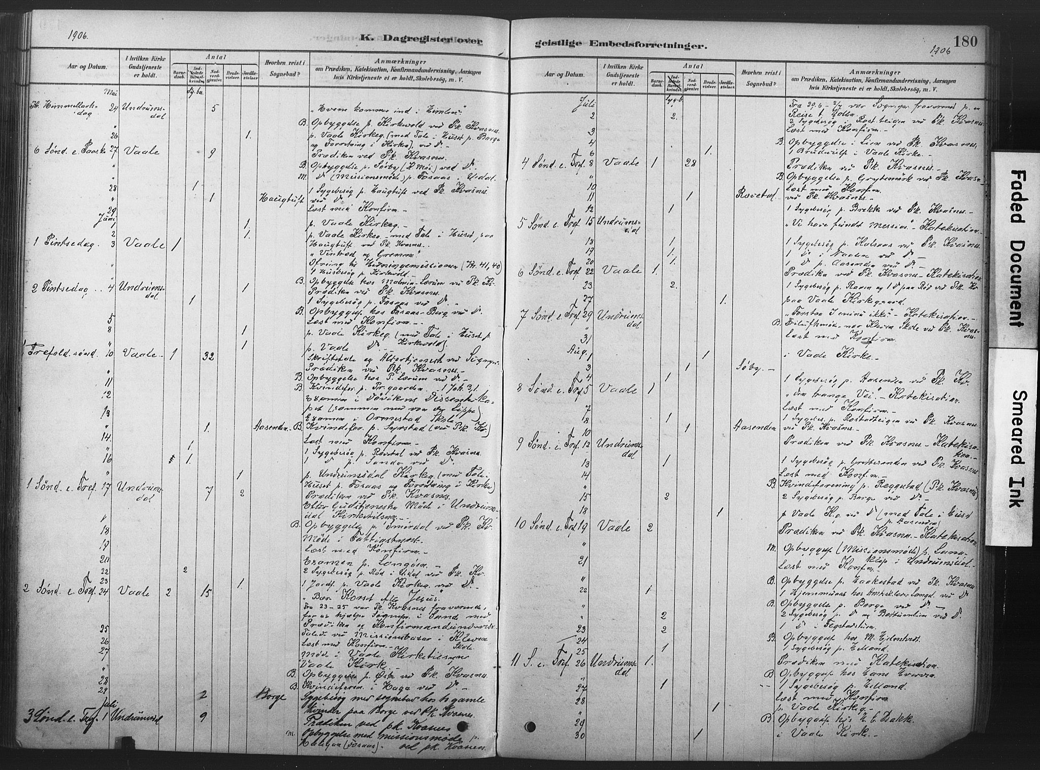 Våle kirkebøker, AV/SAKO-A-334/F/Fb/L0002: Parish register (official) no. II 2, 1878-1907, p. 180