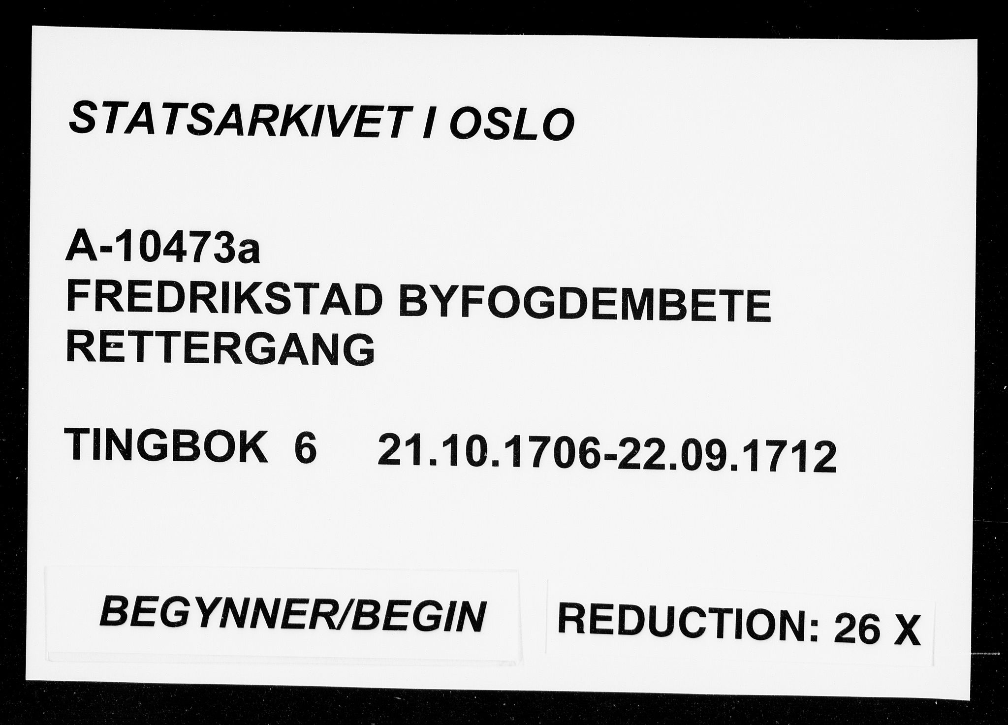 Fredrikstad byfogd, SAO/A-10473a/F/Fb/L0006: Tingbok, 1706-1712