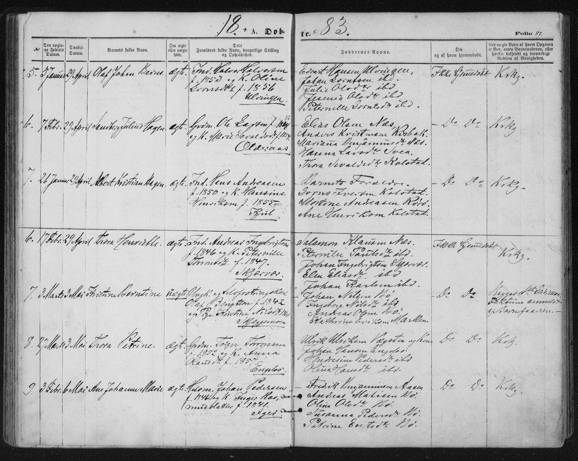 Ministerialprotokoller, klokkerbøker og fødselsregistre - Nordland, SAT/A-1459/816/L0241: Parish register (official) no. 816A07, 1870-1885, p. 87