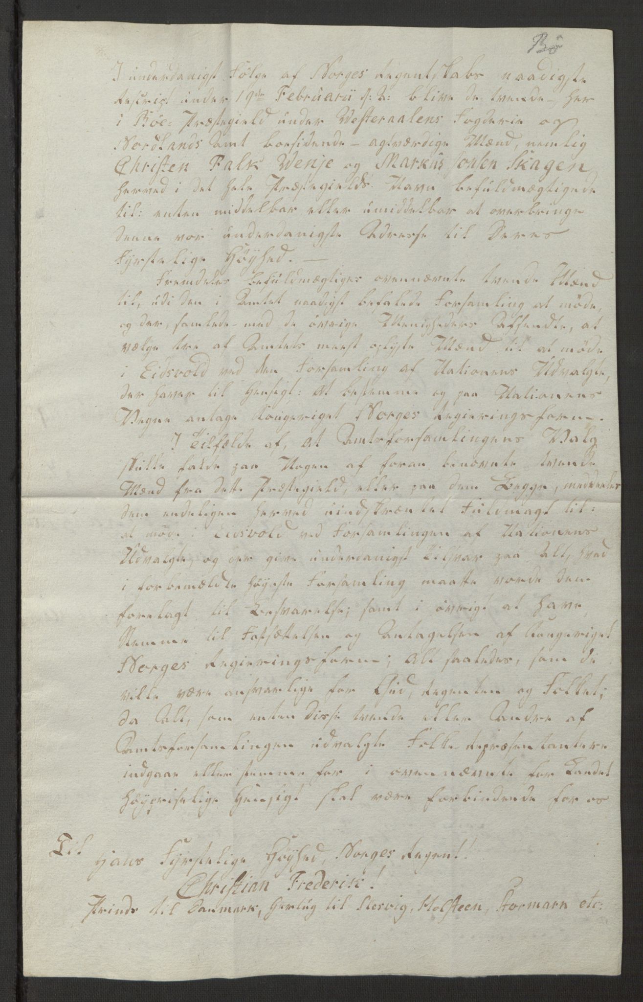 Fylkesmannen i Nordland, AV/SAT-A-0499/1.1/Ø/Øz/L0002/0003: Diverse / Adresser til Christian Frederik, 1814, p. 23