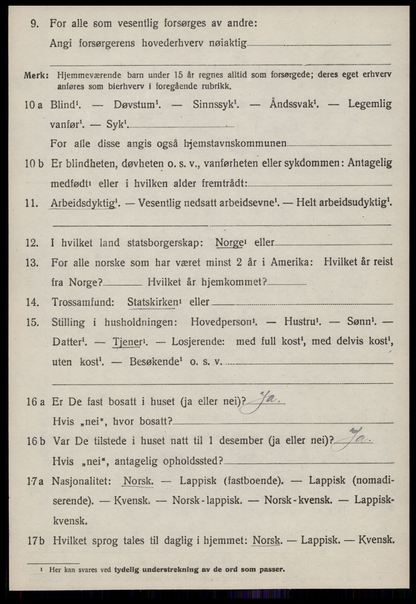 SAT, 1920 census for Oppdal, 1920, p. 5312