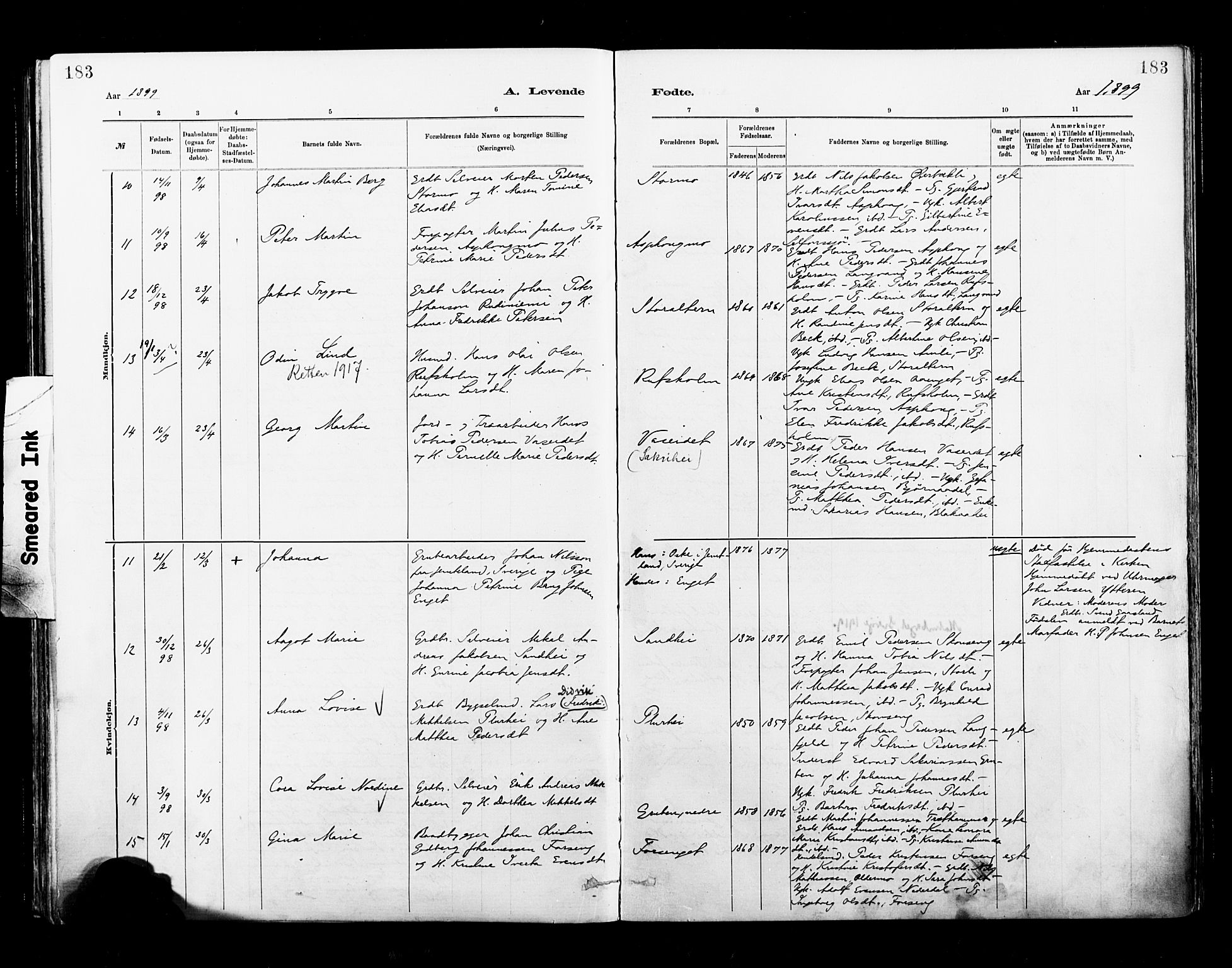 Ministerialprotokoller, klokkerbøker og fødselsregistre - Nordland, AV/SAT-A-1459/827/L0400: Parish register (official) no. 827A12, 1883-1903, p. 183