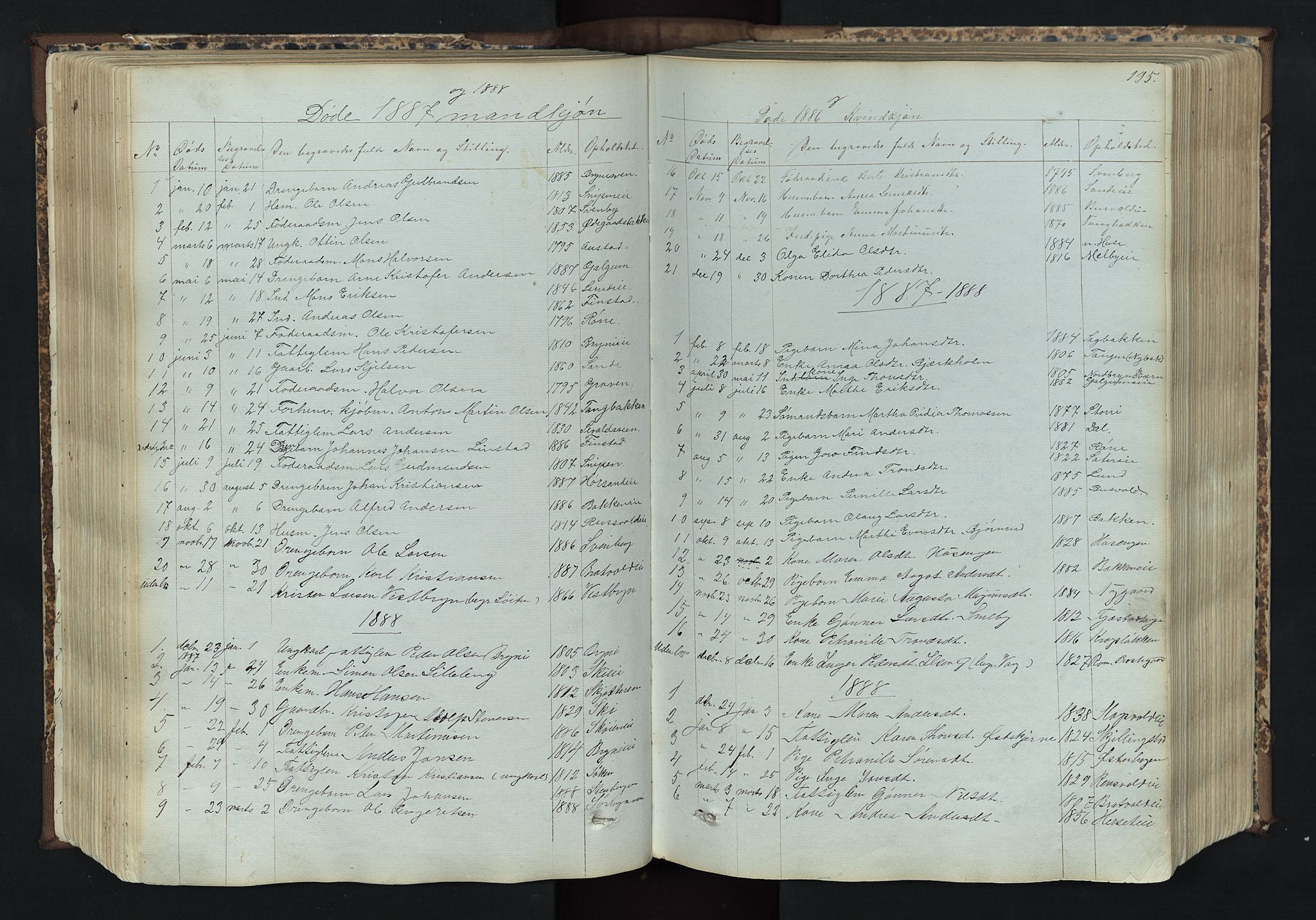 Romedal prestekontor, AV/SAH-PREST-004/L/L0011: Parish register (copy) no. 11, 1867-1895, p. 195