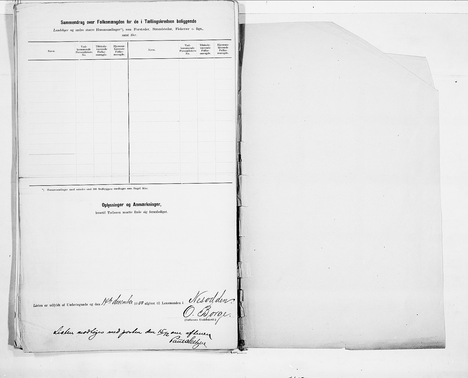 SAO, 1900 census for Nesodden, 1900, p. 20