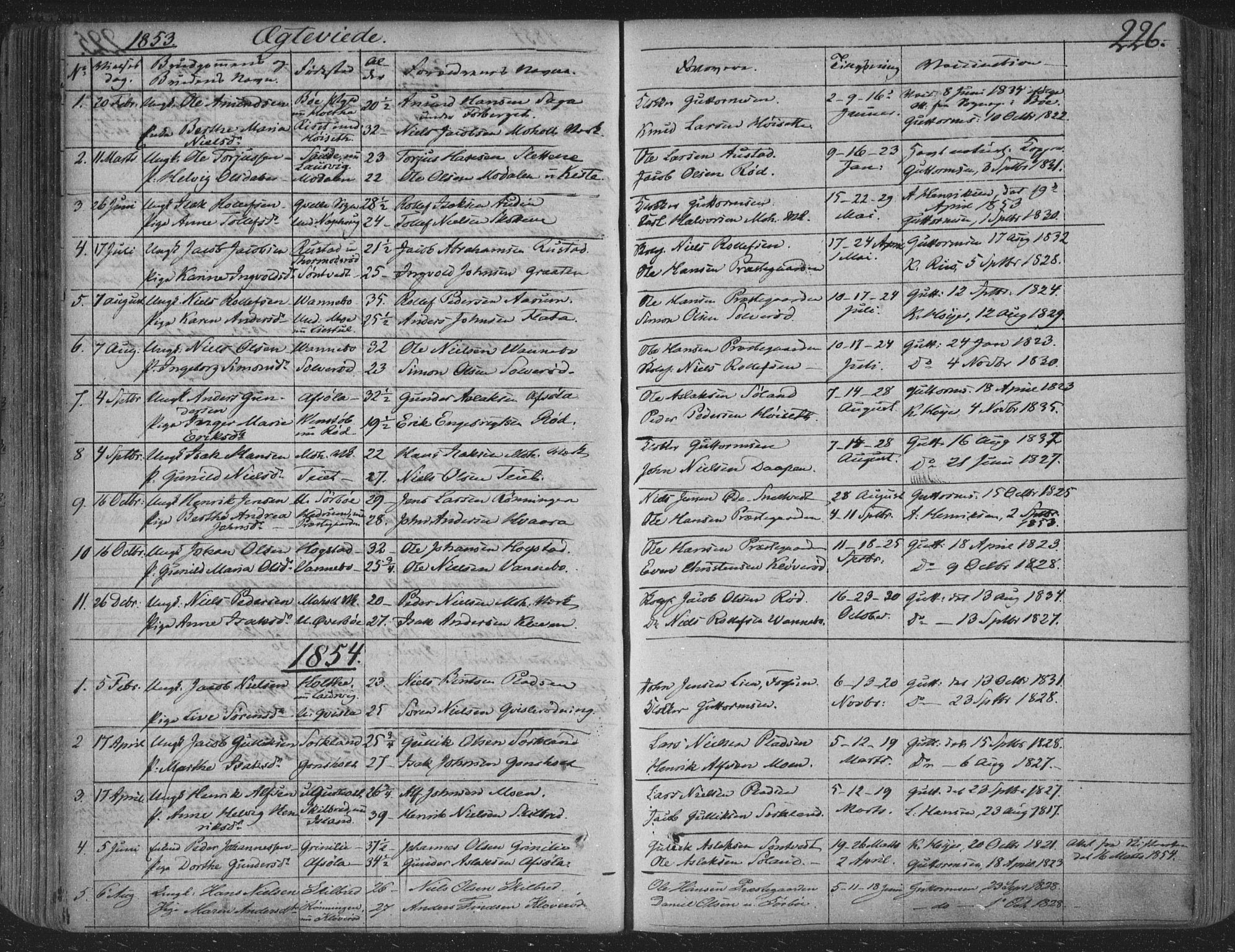 Siljan kirkebøker, SAKO/A-300/F/Fa/L0001: Parish register (official) no. 1, 1831-1870, p. 226