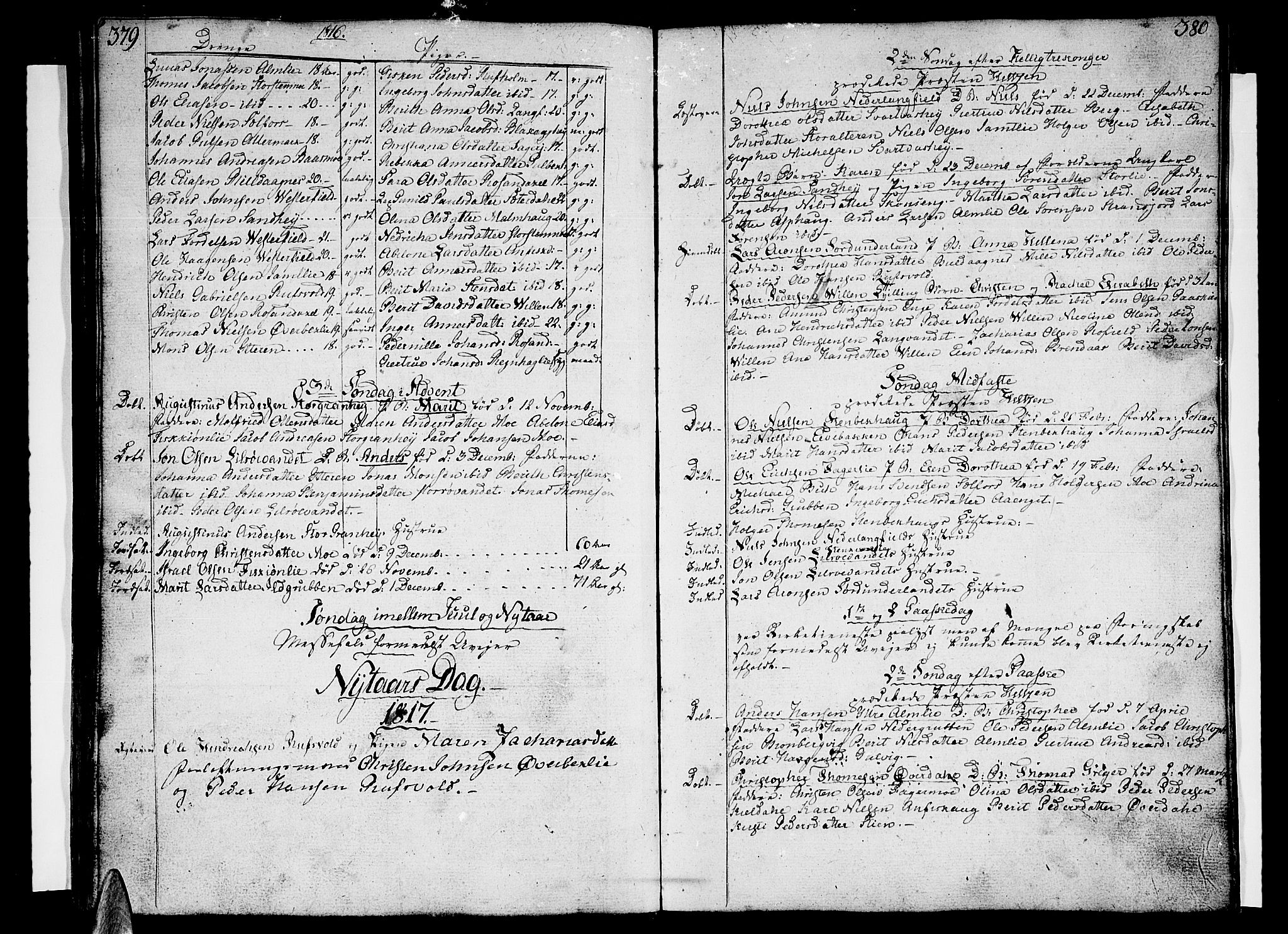 Ministerialprotokoller, klokkerbøker og fødselsregistre - Nordland, AV/SAT-A-1459/825/L0351: Parish register (official) no. 825A06 /2, 1807-1819, p. 379-380