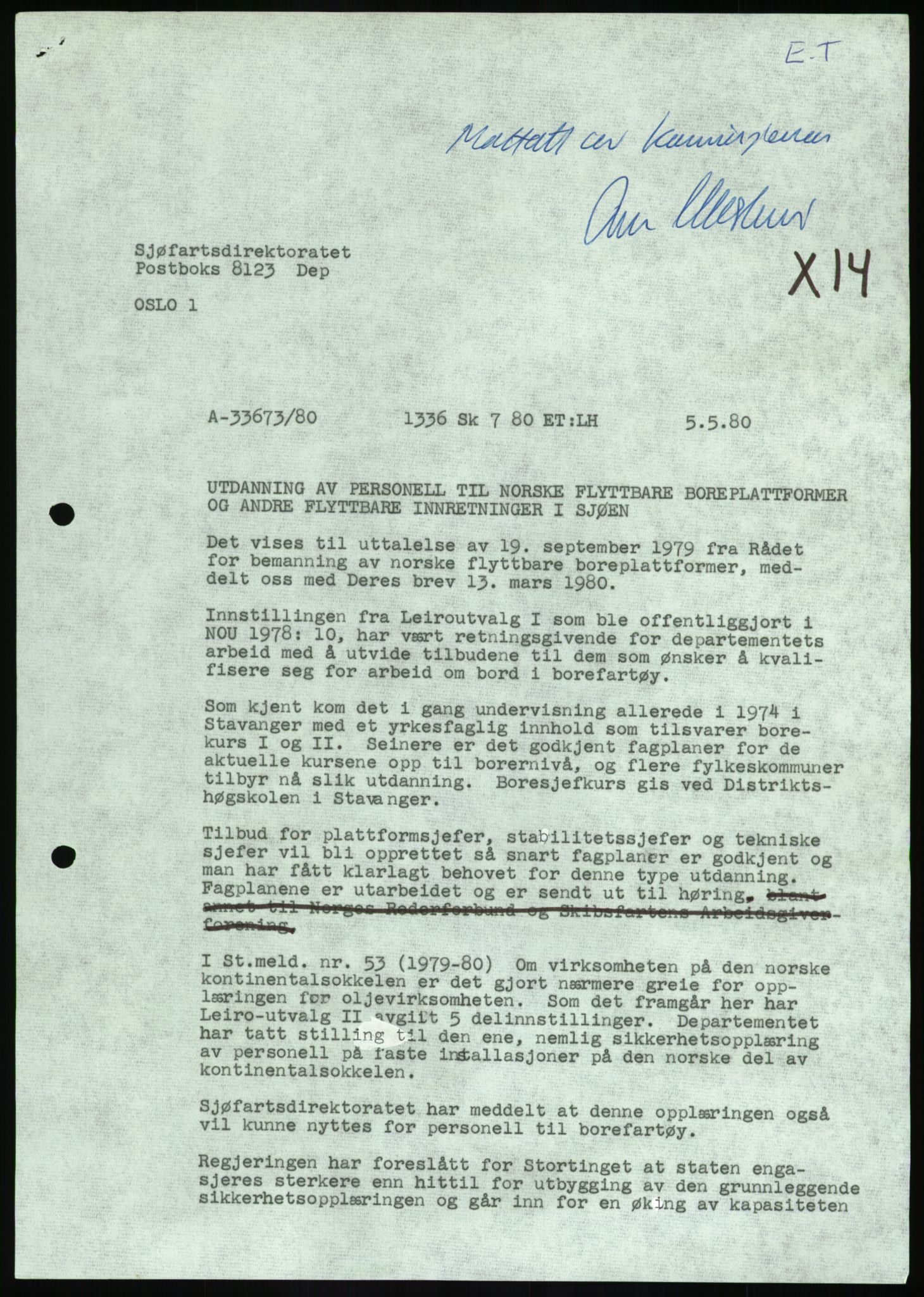 Justisdepartementet, Granskningskommisjonen ved Alexander Kielland-ulykken 27.3.1980, RA/S-1165/D/L0020: X Opplæring/Kompetanse (Doku.liste + X1-X18 av 18)/Y Forskningsprosjekter (Doku.liste + Y1-Y7 av 9), 1980-1981, p. 114