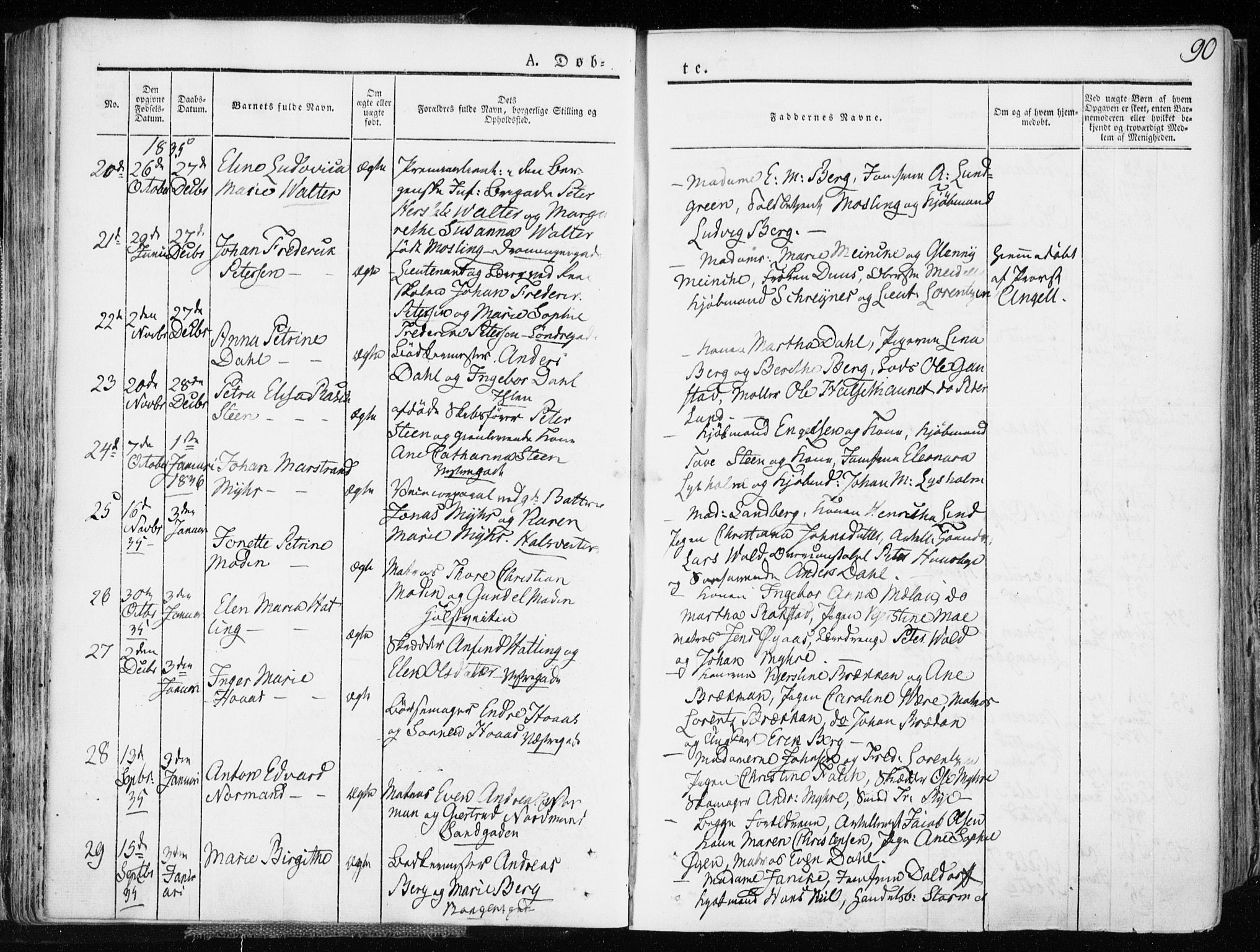 Ministerialprotokoller, klokkerbøker og fødselsregistre - Sør-Trøndelag, SAT/A-1456/601/L0047: Parish register (official) no. 601A15, 1831-1839, p. 90