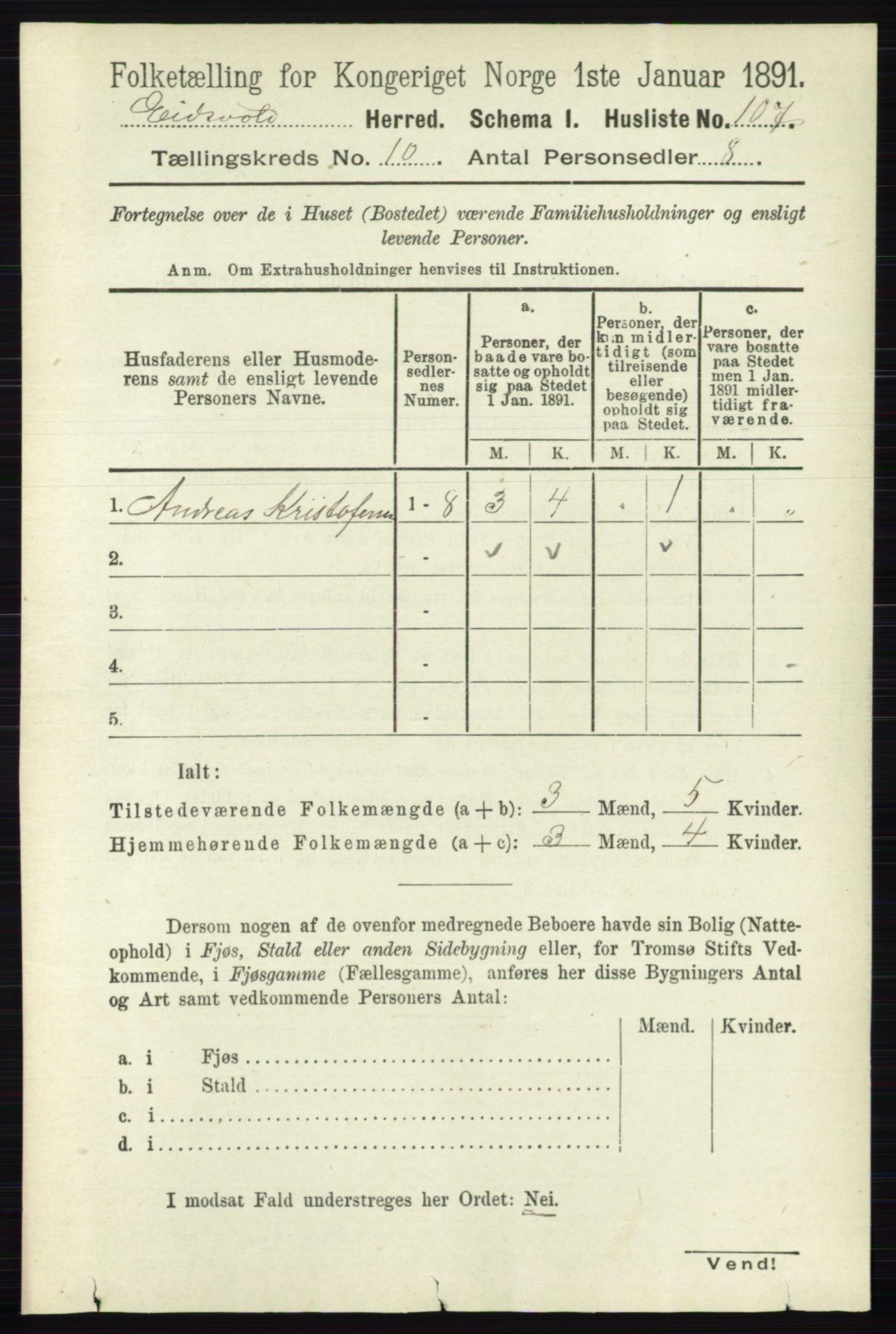 RA, 1891 census for 0237 Eidsvoll, 1891, p. 6786