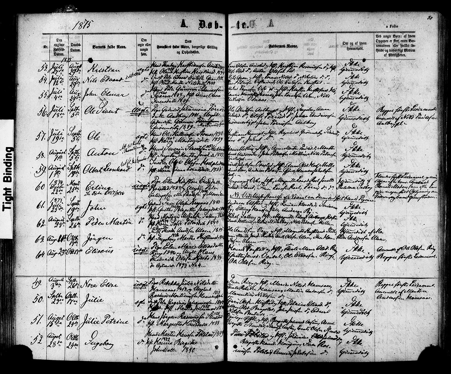Ministerialprotokoller, klokkerbøker og fødselsregistre - Nord-Trøndelag, SAT/A-1458/730/L0284: Parish register (official) no. 730A09, 1866-1878, p. 80