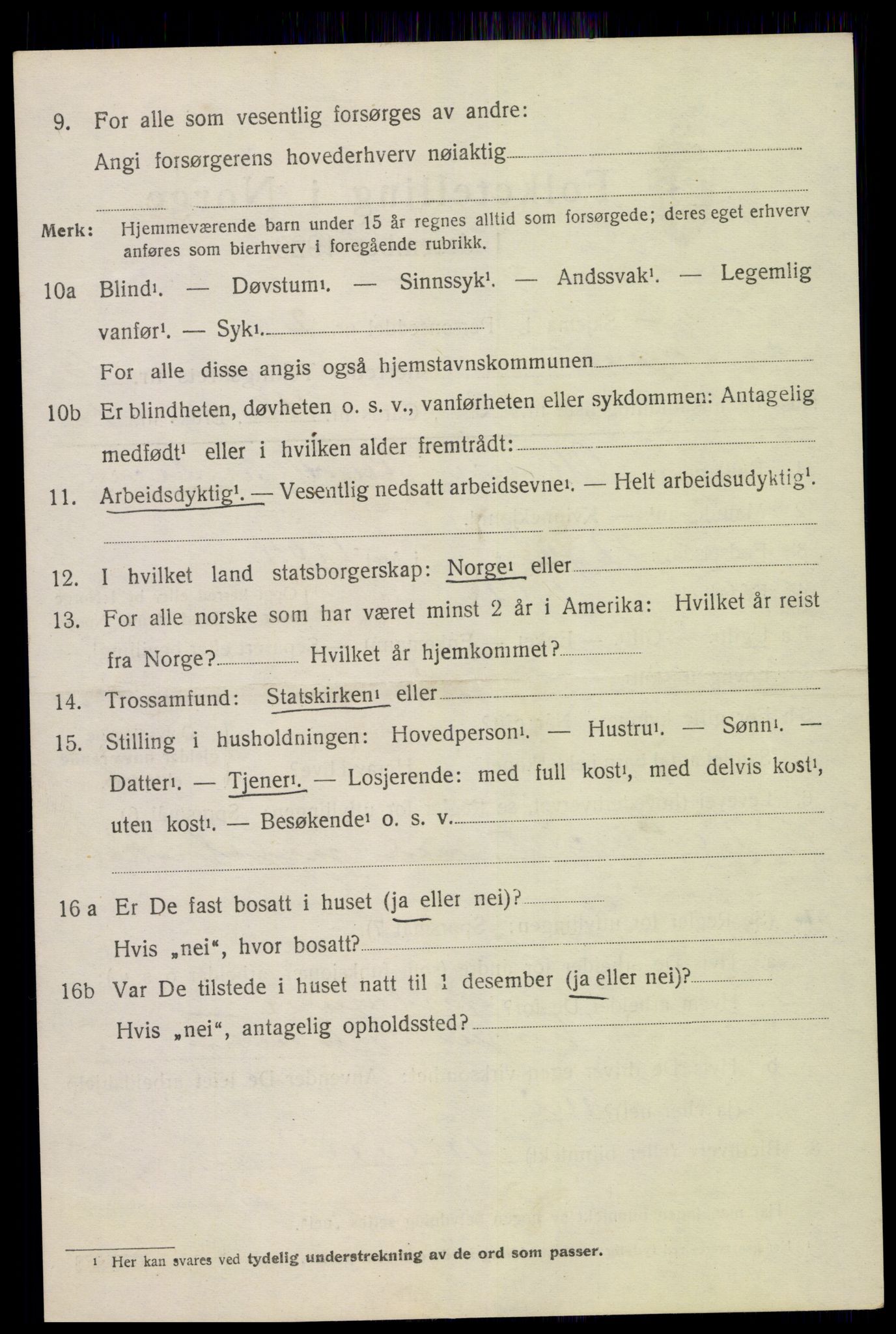 SAK, 1920 census for Fjære, 1920, p. 11730