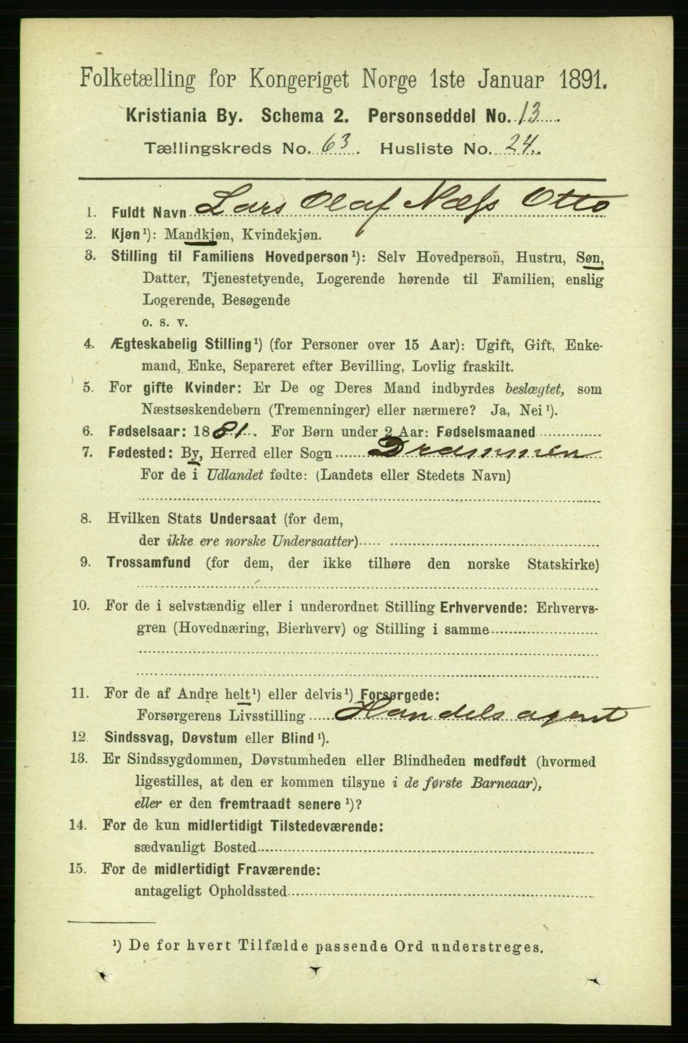 RA, 1891 census for 0301 Kristiania, 1891, p. 34156