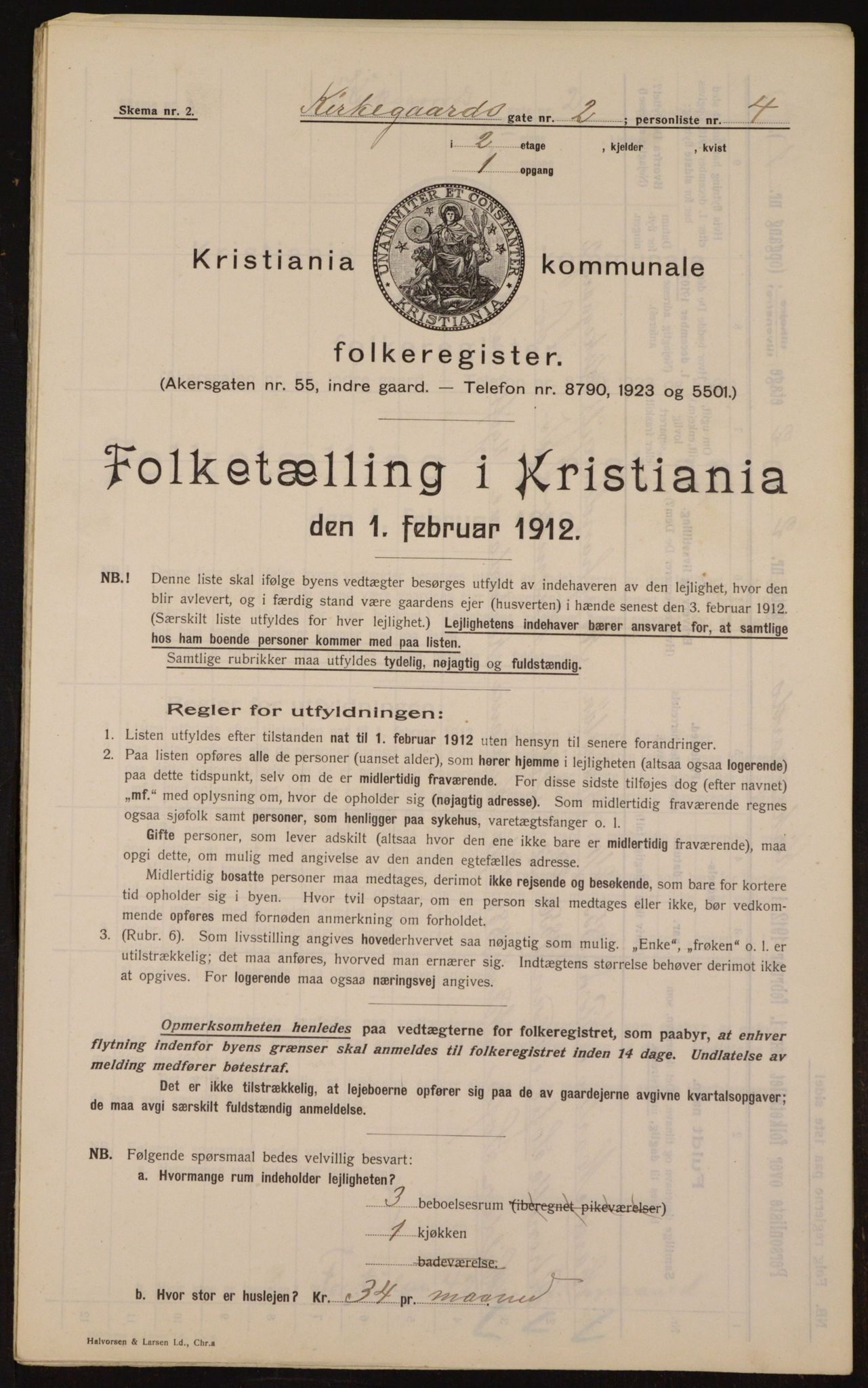 OBA, Municipal Census 1912 for Kristiania, 1912, p. 50326