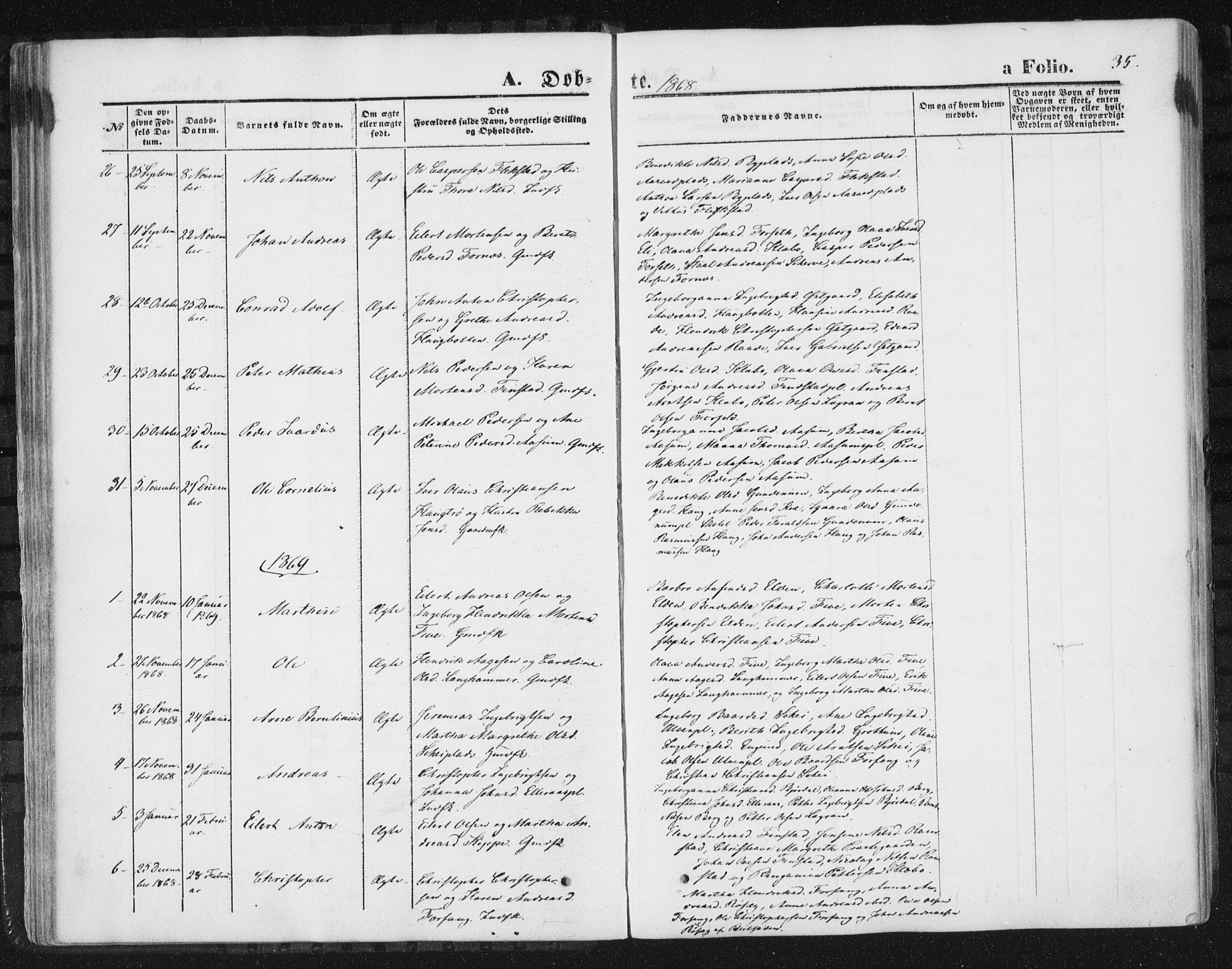 Ministerialprotokoller, klokkerbøker og fødselsregistre - Nord-Trøndelag, SAT/A-1458/746/L0447: Parish register (official) no. 746A06, 1860-1877, p. 35