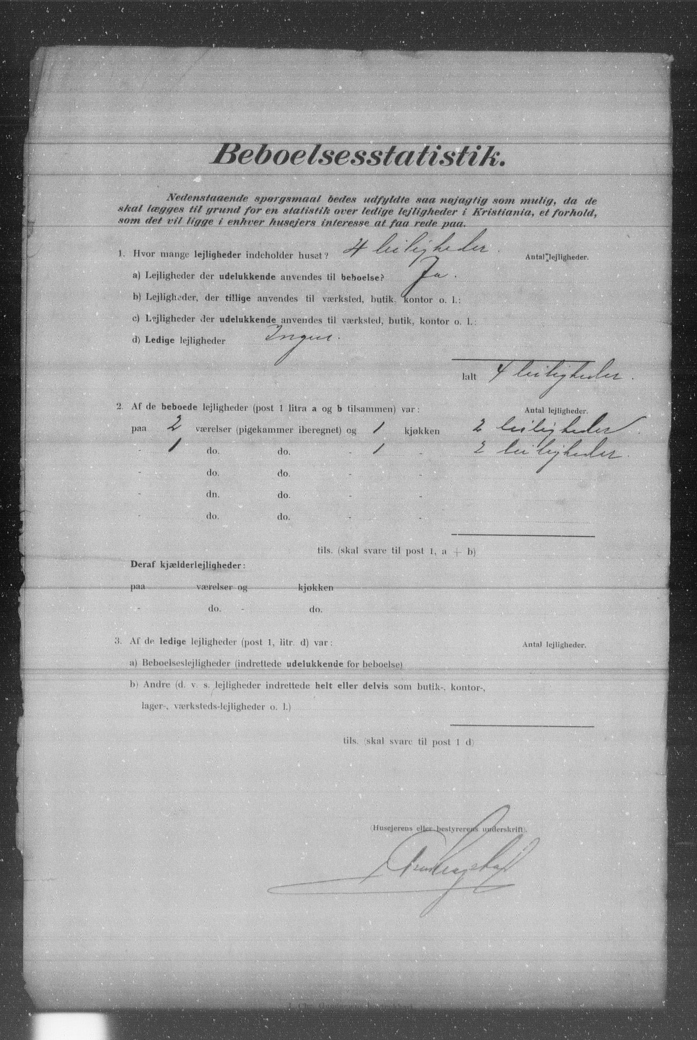 OBA, Municipal Census 1902 for Kristiania, 1902, p. 5